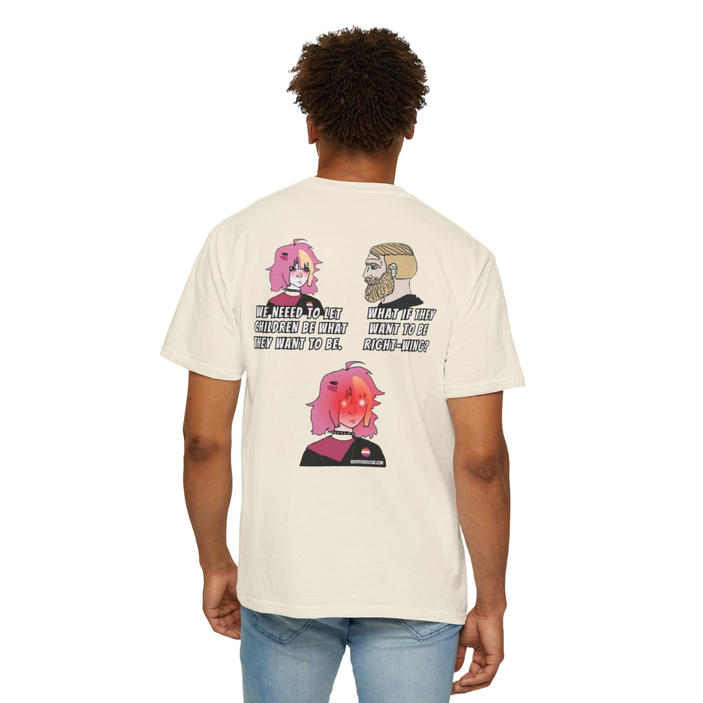 Pink-Haired Anime Panel Shirt |T-Shirt, Comic Art Back Print