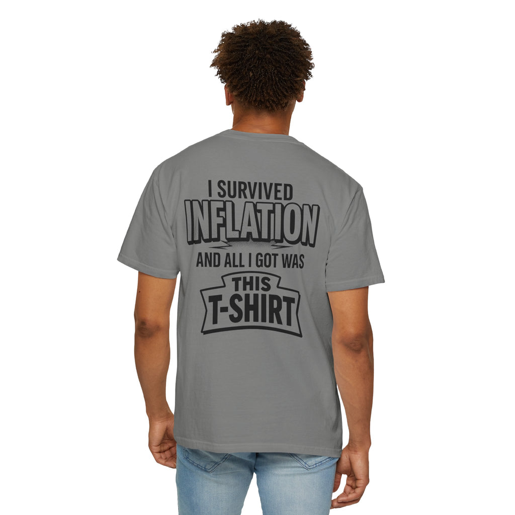I SURVIVED INFLATION Comfort Colors Tee | Ironic Economic Satire Graphic Shirt