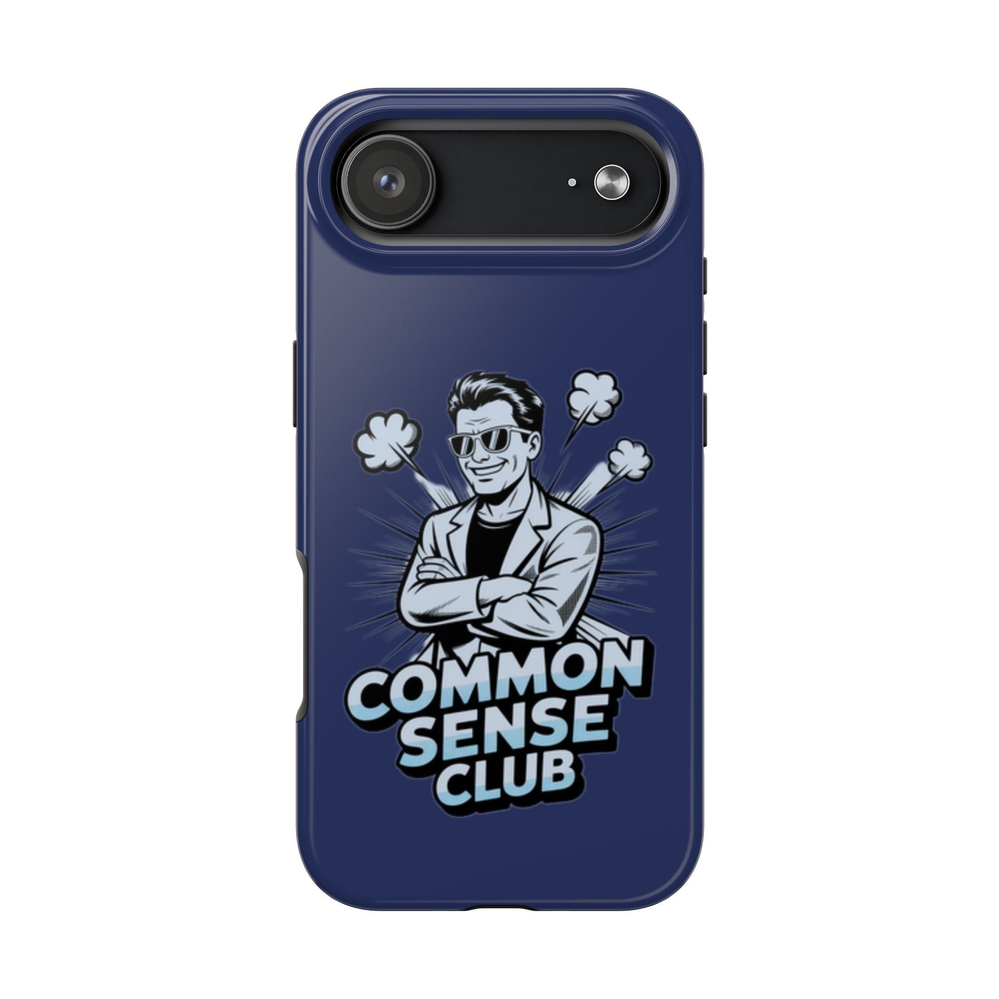 Common Sense Club Phone Case | Funny Conservative iPhone & Samsung Cover | Anti-Woke Retro Illustration Graphic Case