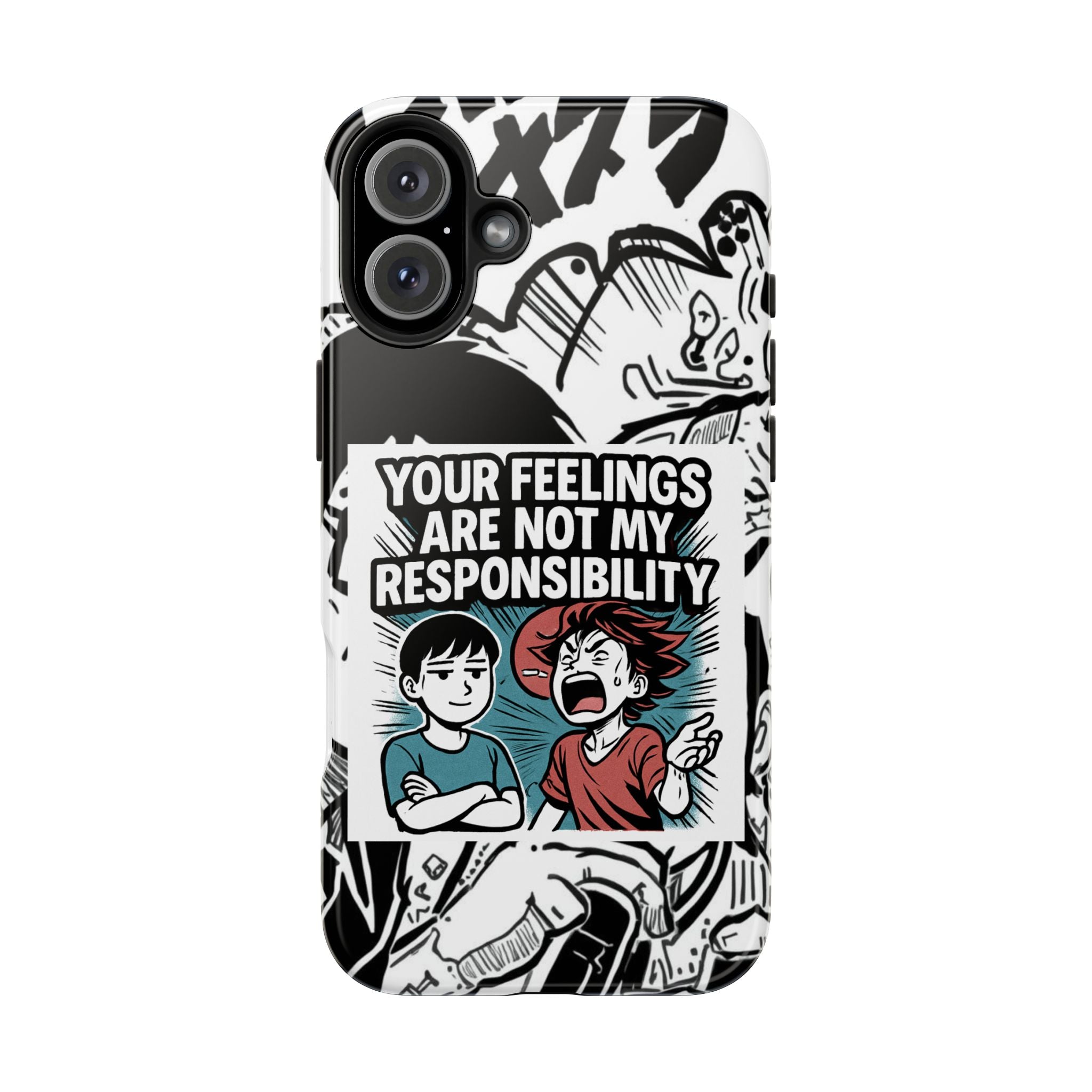 Your Feelings Are Not My Responsibility Phone Case | Funny Conservative Manga Comic iPhone & Samsung Cover