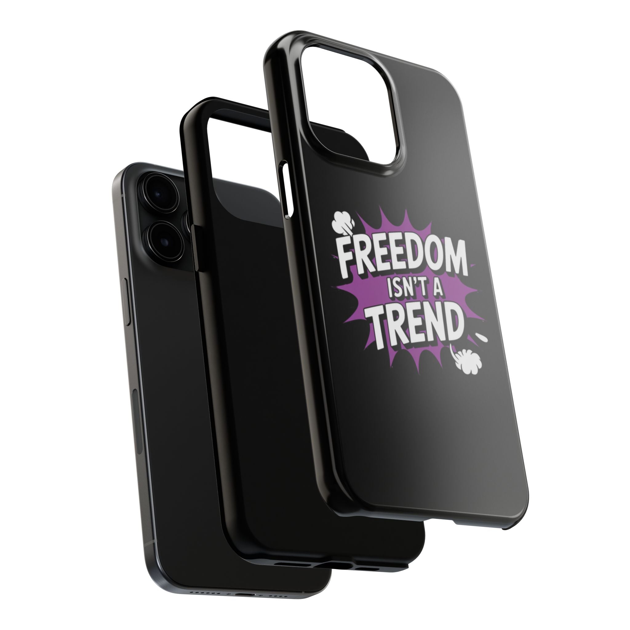 Freedom Isnt a Trend Phone Case | Conservative iPhone & Samsung Cover | Anti-Woke Comic Style Case | Republican Free Speech Accessory