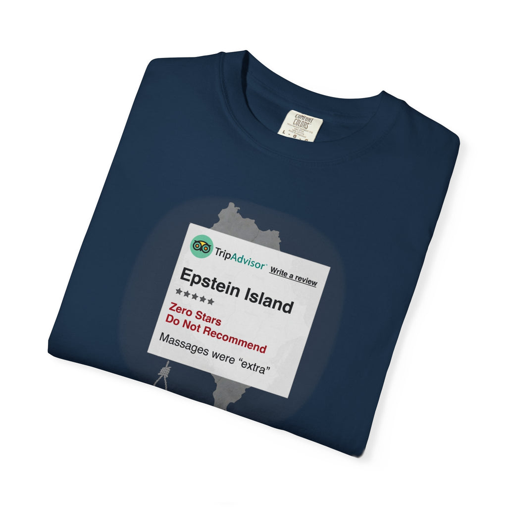 Epstein Island One-Star Review T-Shirt | Political Satire Tee
