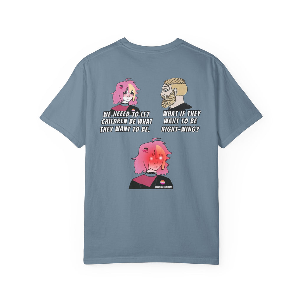Pink-Haired Anime Panel Shirt |T-Shirt, Comic Art Back Print