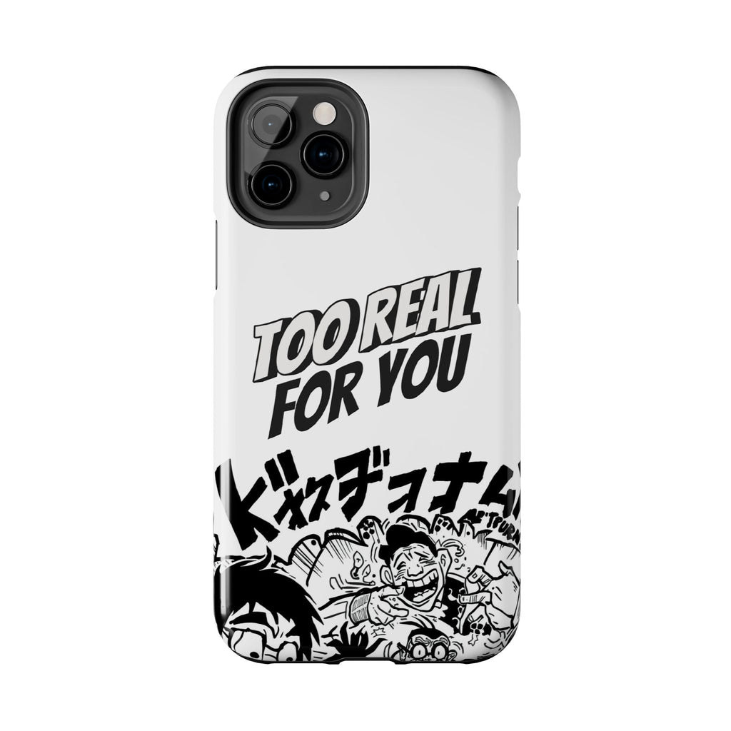 Too Real For You graphic phone case | Manga comic black white iPhone case