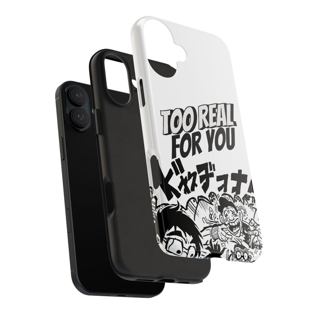 Too Real For You graphic phone case | Manga comic black white iPhone case