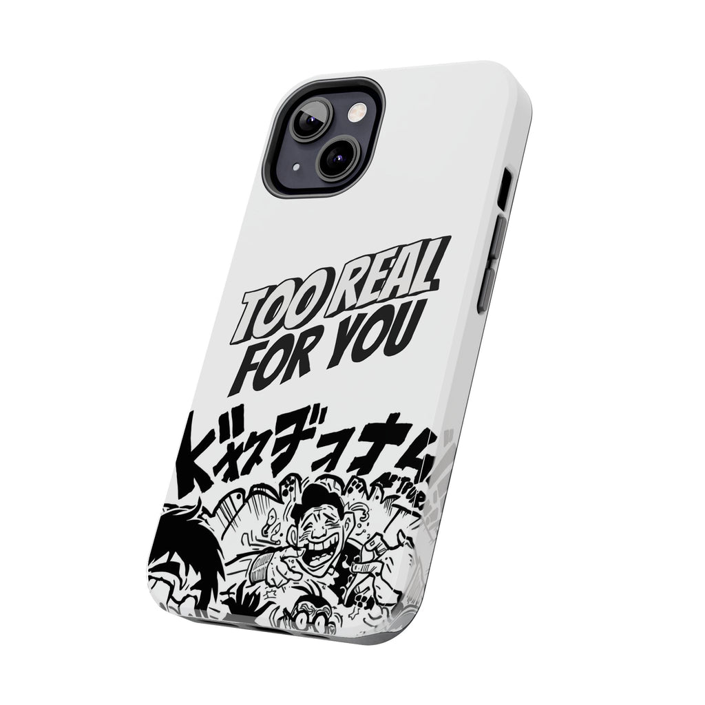Too Real For You graphic phone case | Manga comic black white iPhone case