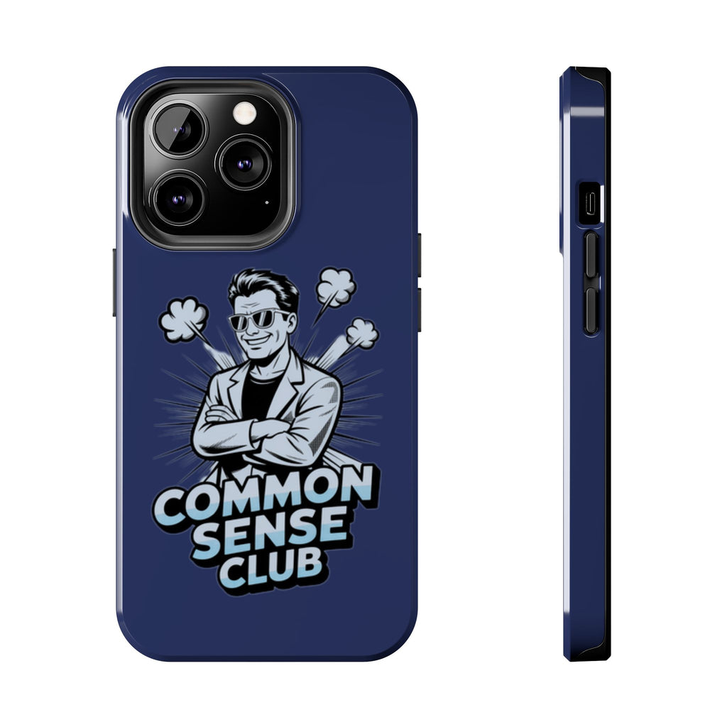 Common Sense Club Phone Case | Funny Conservative iPhone & Samsung Cover | Anti-Woke Retro Illustration Graphic Case