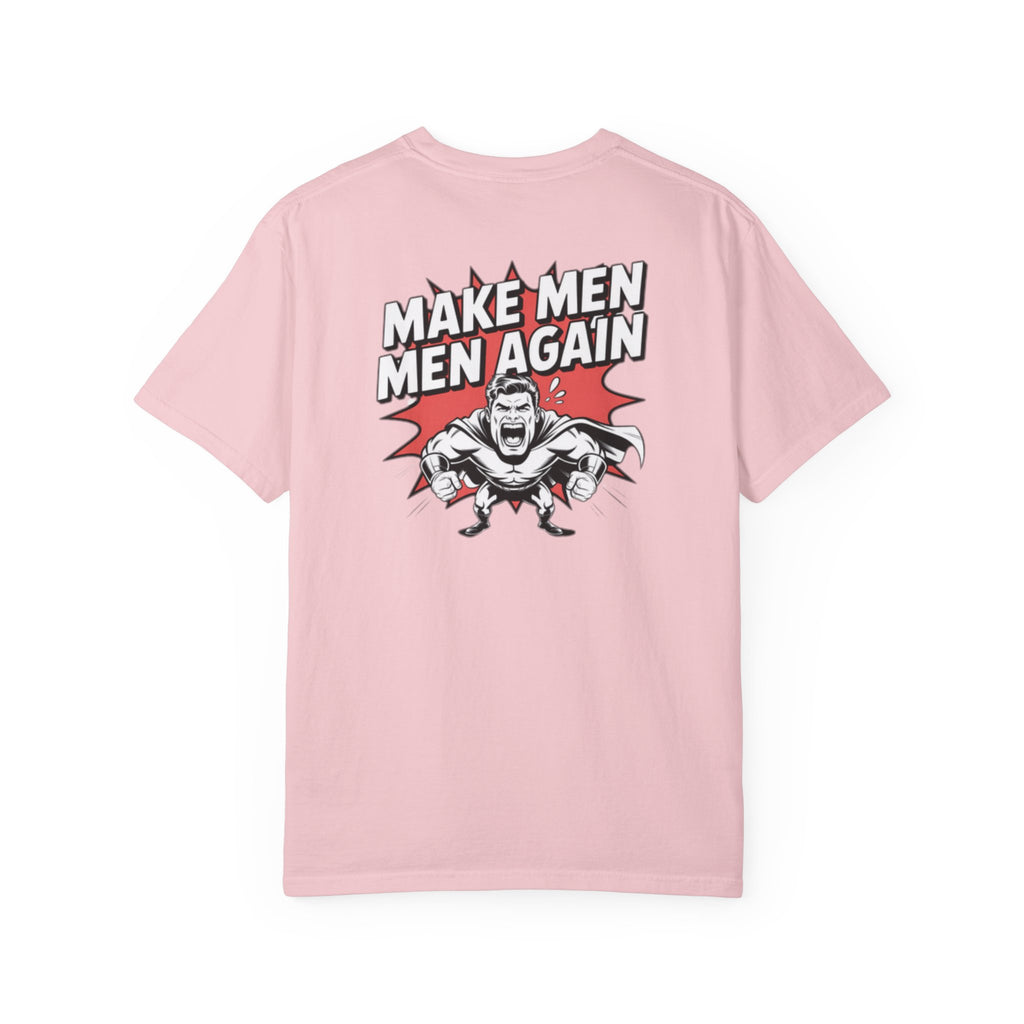 Make Men Men Again T-Shirt | Retro Comic Muscle Guy | Masculinity Graphic Tee