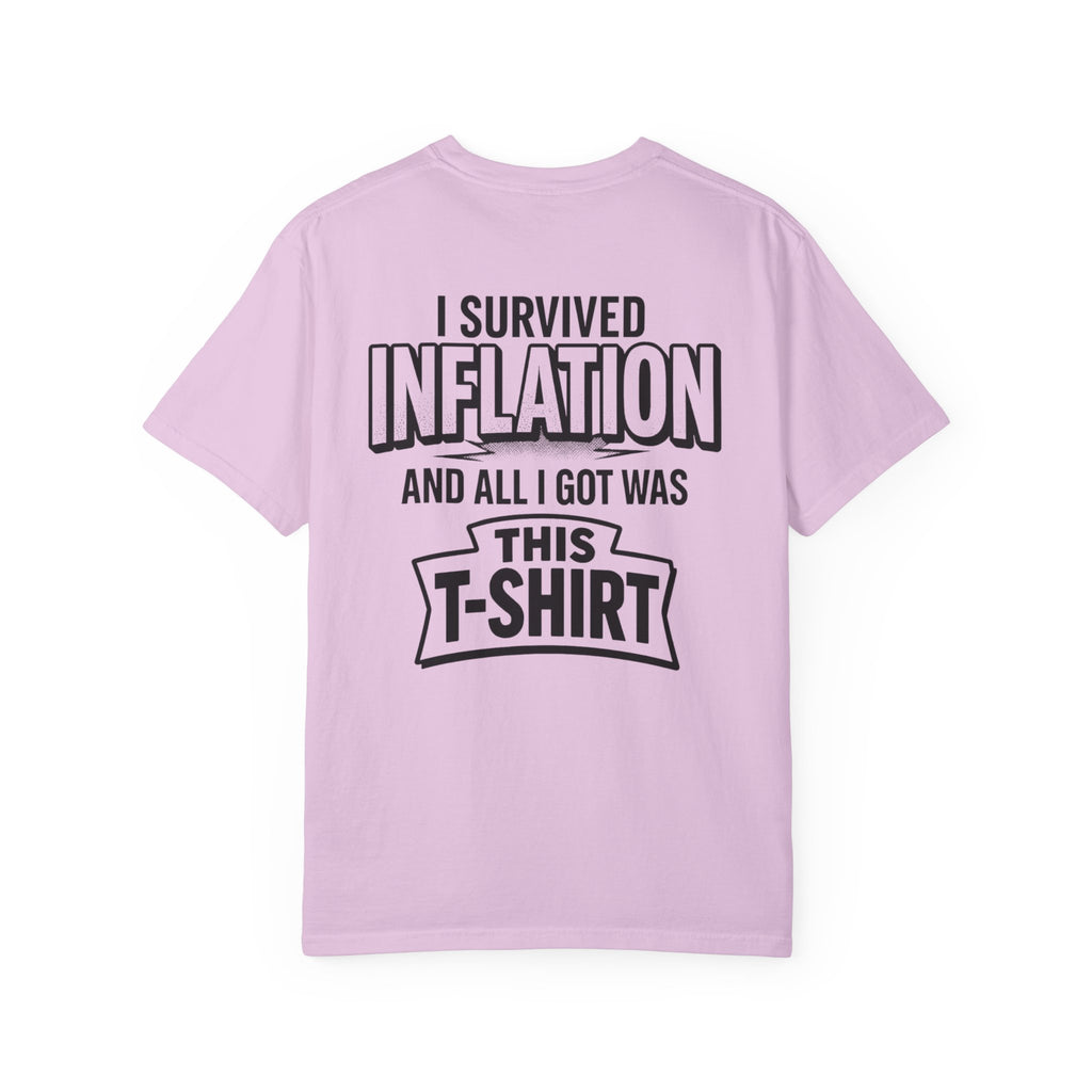 I SURVIVED INFLATION Comfort Colors Tee | Ironic Economic Satire Graphic Shirt
