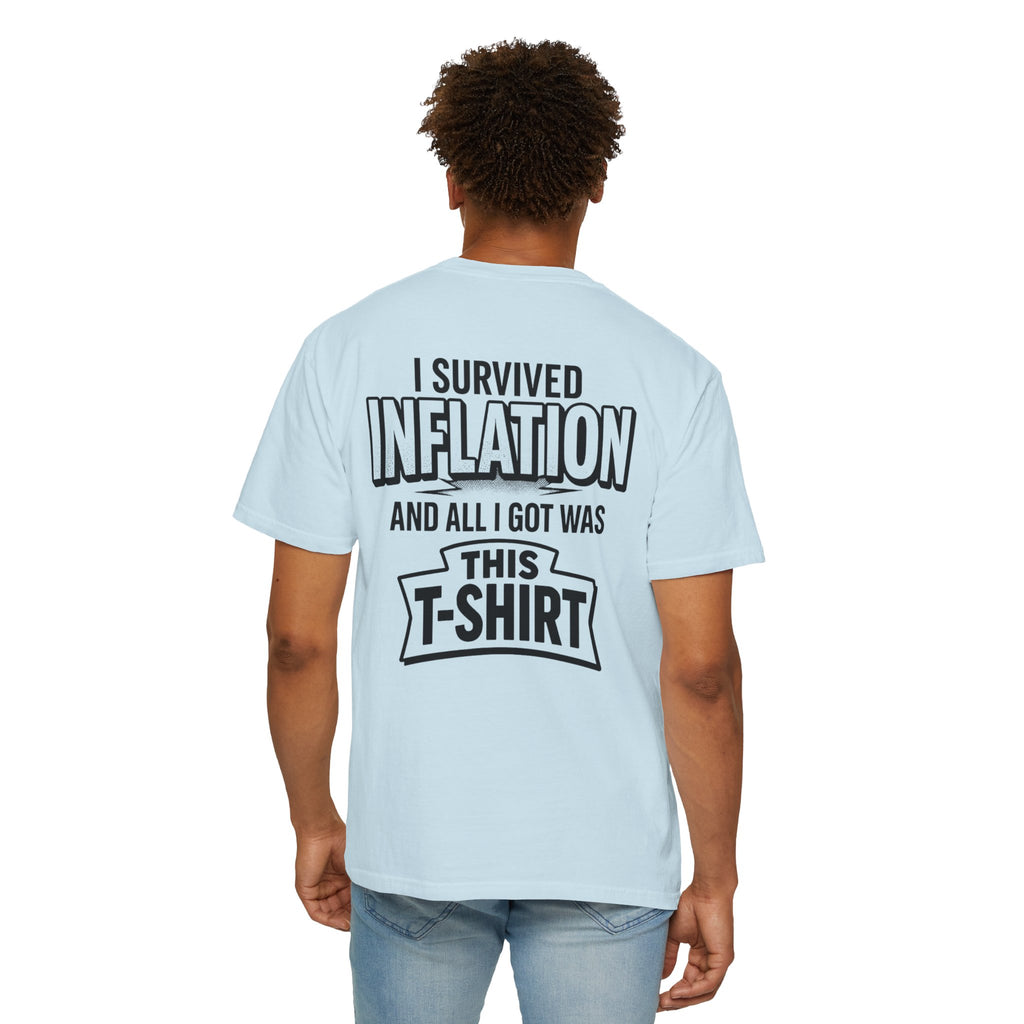 I SURVIVED INFLATION Comfort Colors Tee | Ironic Economic Satire Graphic Shirt
