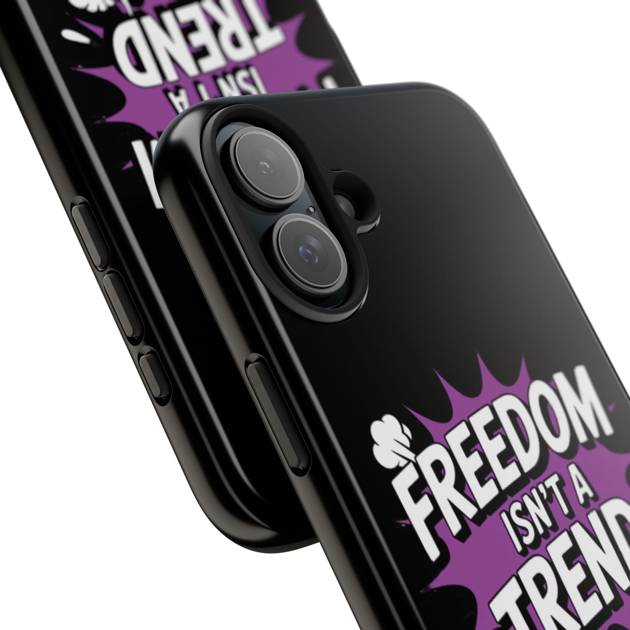 Freedom Isnt a Trend Phone Case | Conservative iPhone & Samsung Cover | Anti-Woke Comic Style Case | Republican Free Speech Accessory