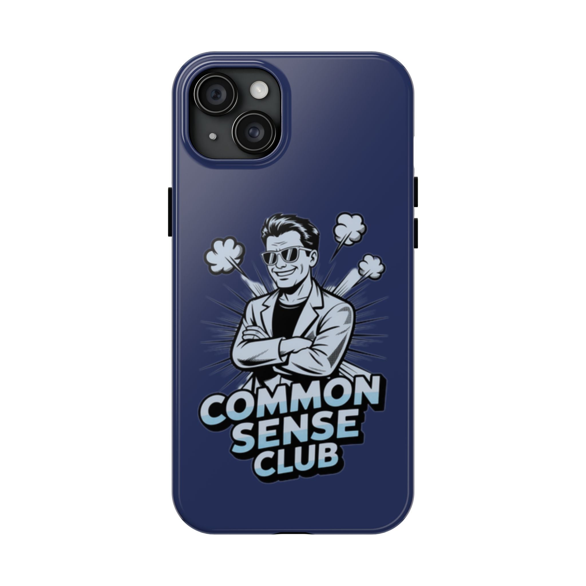 Common Sense Club Phone Case | Funny Conservative iPhone & Samsung Cover | Anti-Woke Retro Illustration Graphic Case