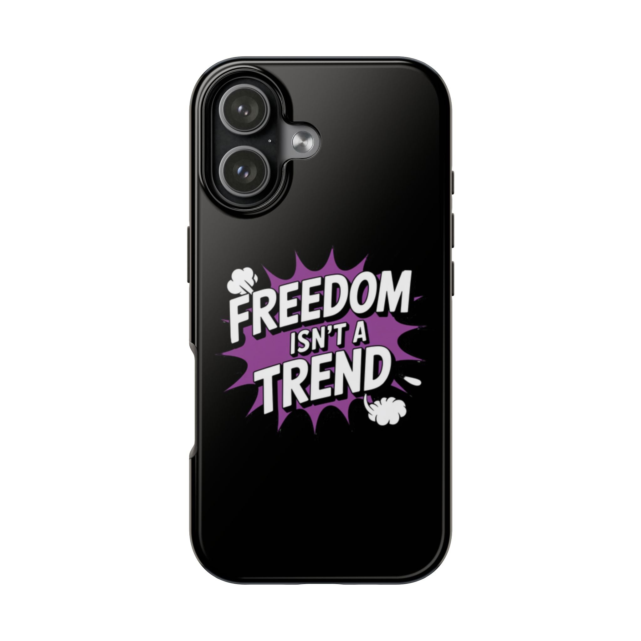 Freedom Isnt a Trend Phone Case | Conservative iPhone & Samsung Cover | Anti-Woke Comic Style Case | Republican Free Speech Accessory