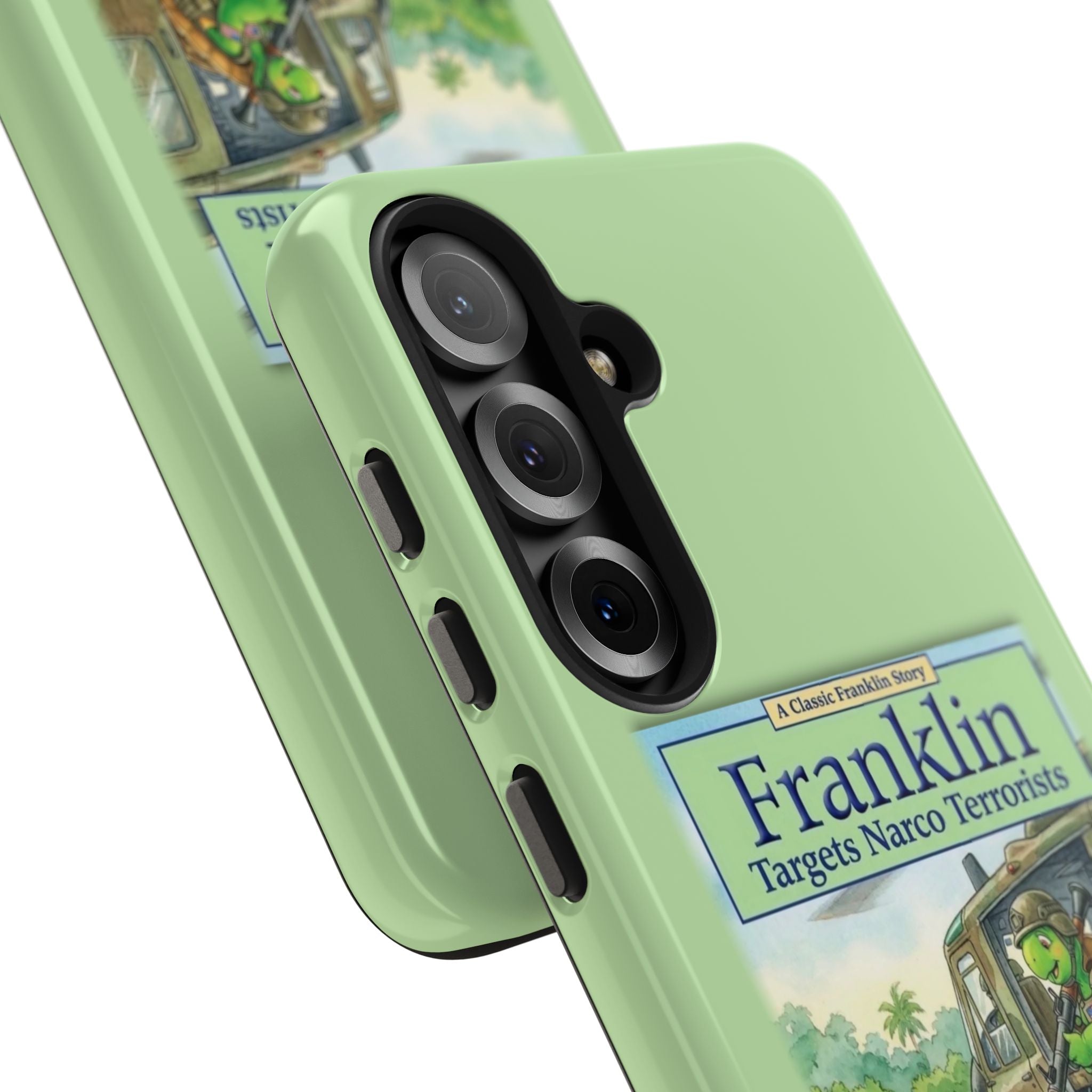 Franklin Targets Narco Terrorists Phone Case | Retro Turtle Graphic iPhone & Samsung Cover
