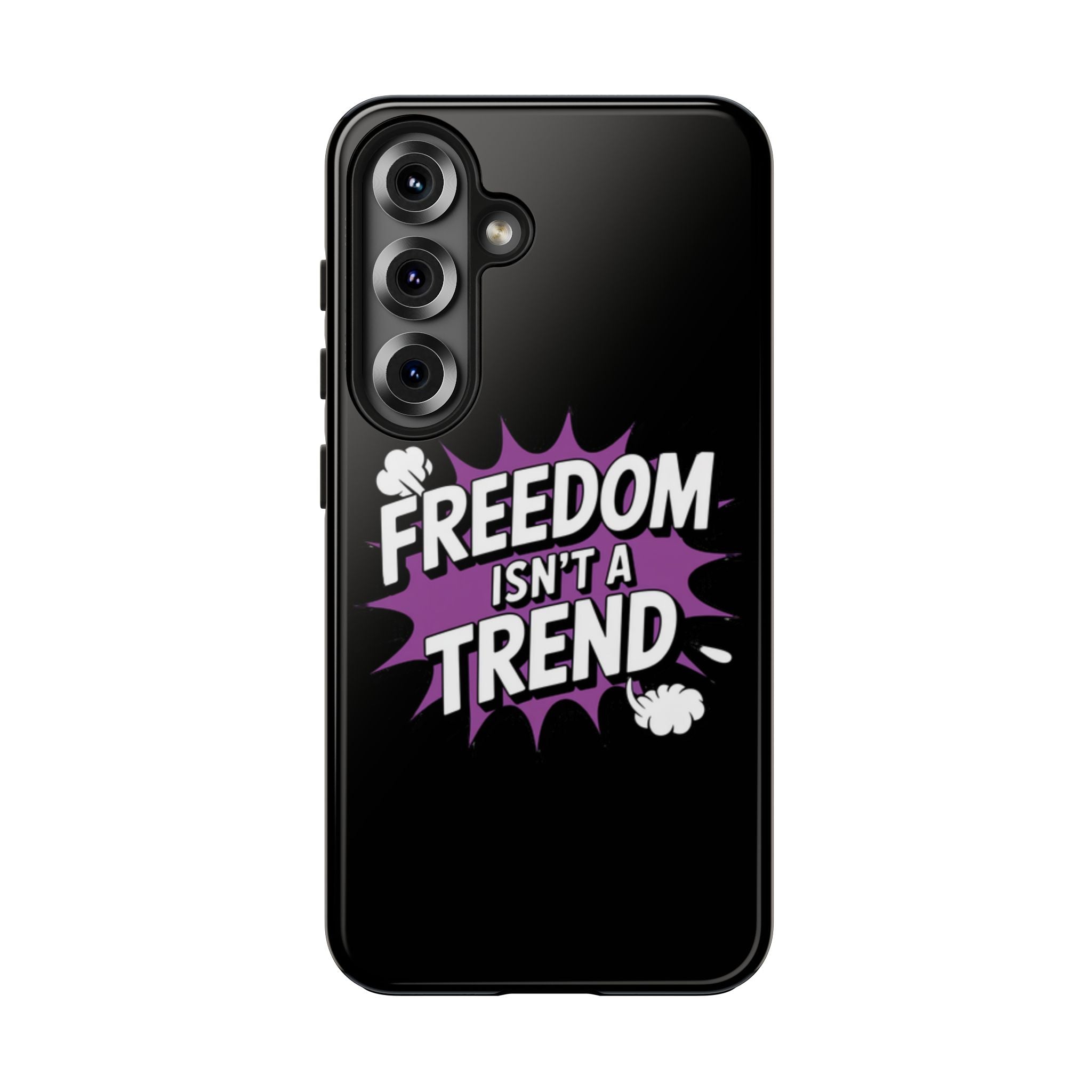 Freedom Isnt a Trend Phone Case | Conservative iPhone & Samsung Cover | Anti-Woke Comic Style Case | Republican Free Speech Accessory
