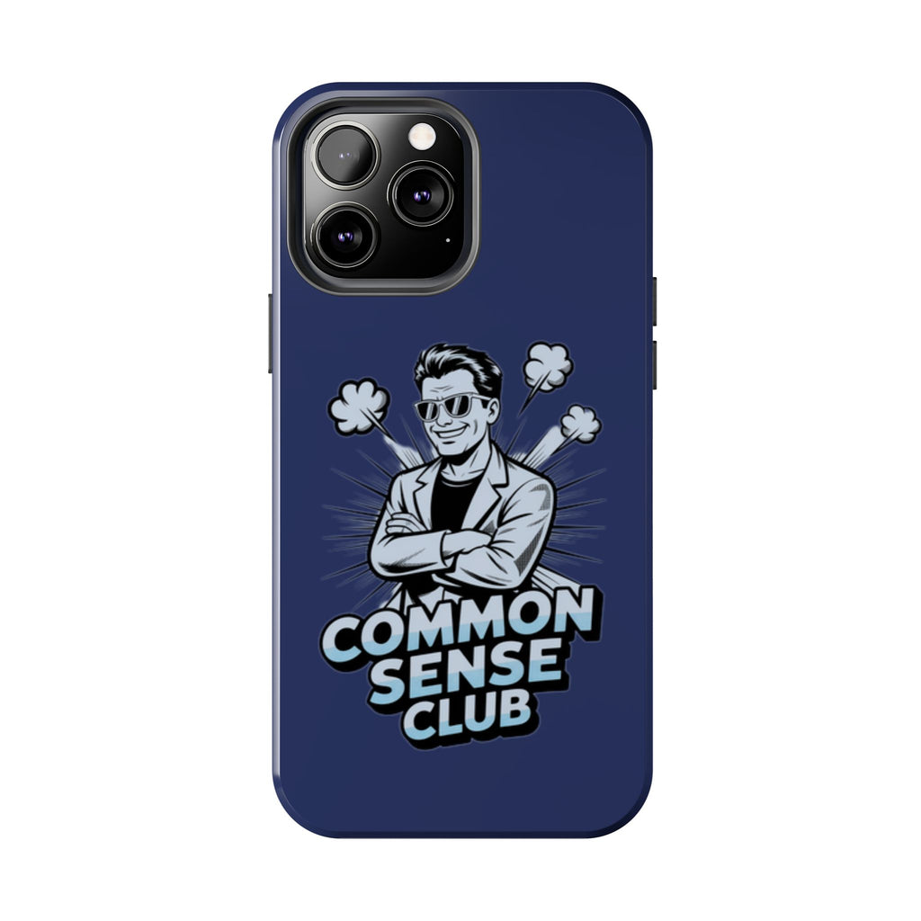 Common Sense Club Phone Case | Funny Conservative iPhone & Samsung Cover | Anti-Woke Retro Illustration Graphic Case