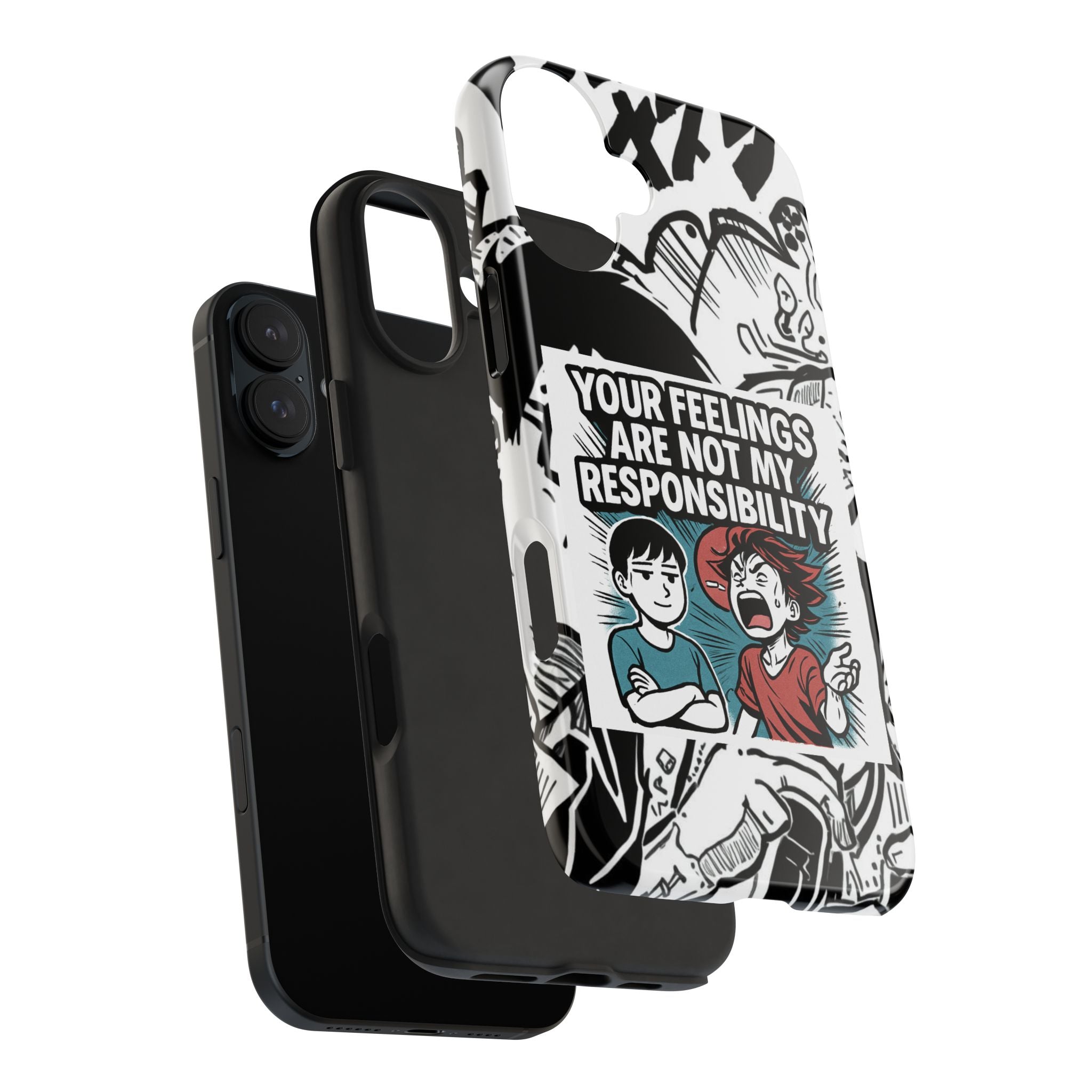 Your Feelings Are Not My Responsibility Phone Case | Funny Conservative Manga Comic iPhone & Samsung Cover