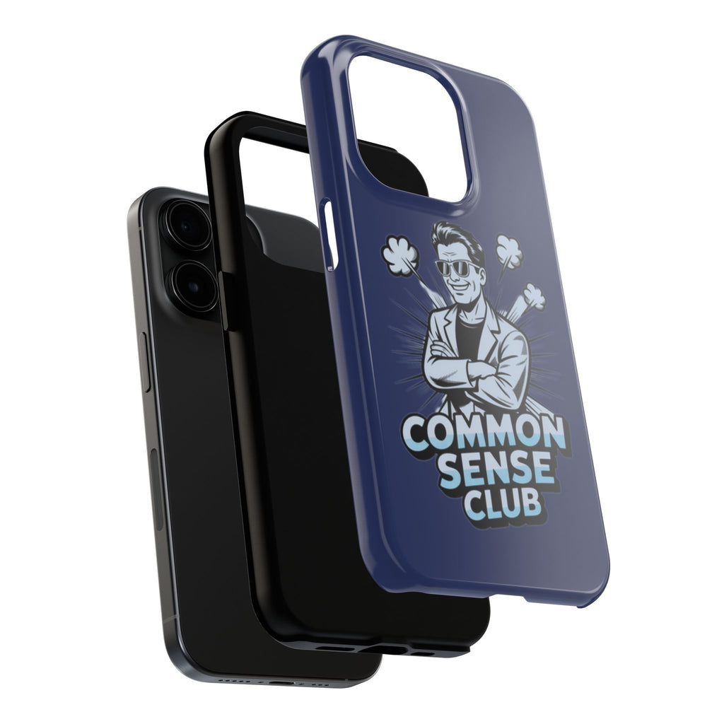 Common Sense Club Phone Case | Funny Conservative iPhone & Samsung Cover | Anti-Woke Retro Illustration Graphic Case