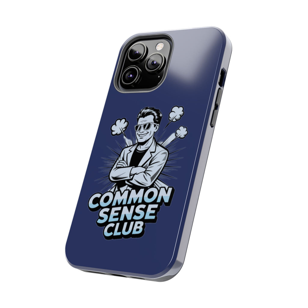 Common Sense Club Phone Case | Funny Conservative iPhone & Samsung Cover | Anti-Woke Retro Illustration Graphic Case