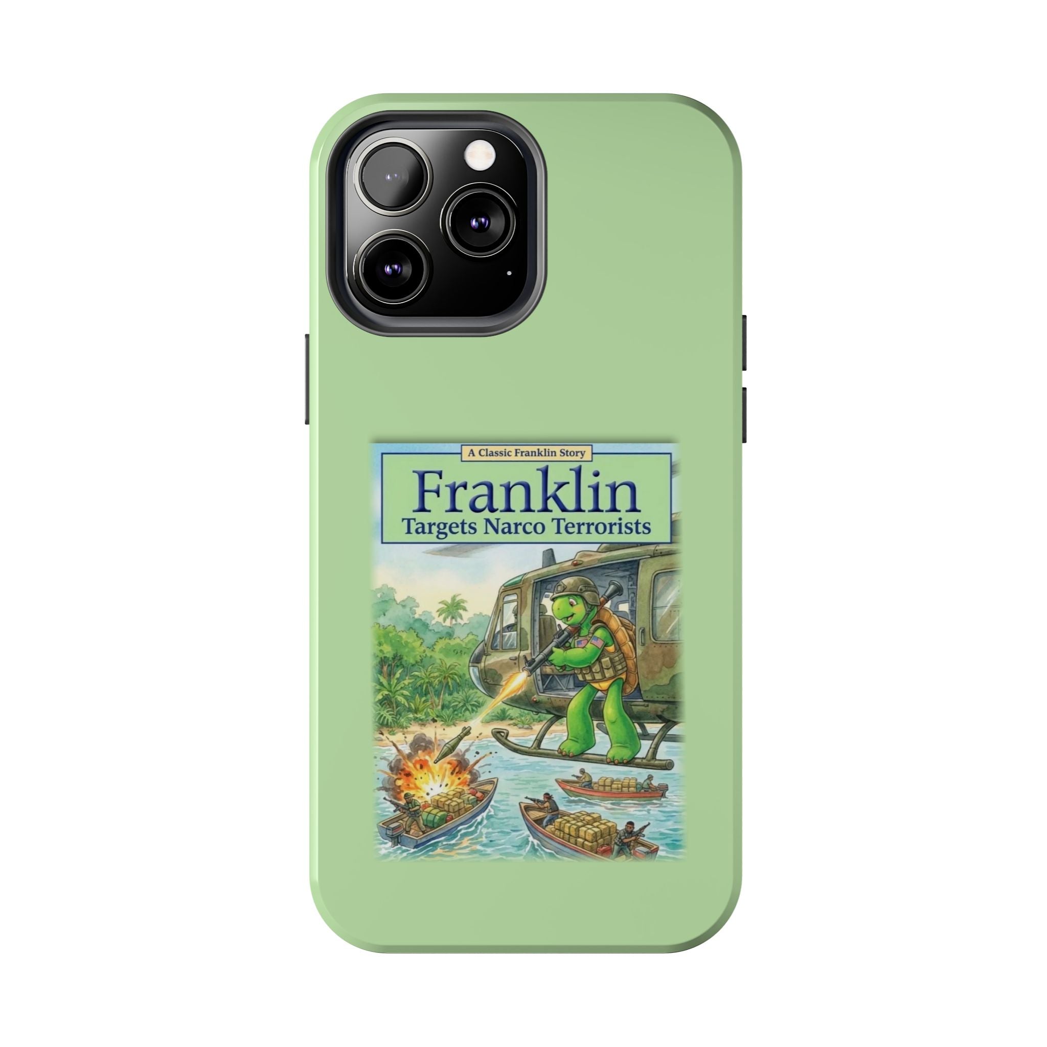 Franklin Targets Narco Terrorists Phone Case | Retro Turtle Graphic iPhone & Samsung Cover
