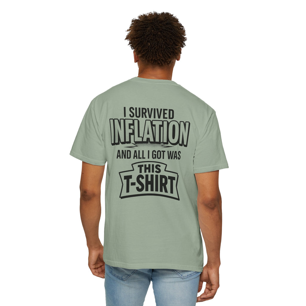 I SURVIVED INFLATION Comfort Colors Tee | Ironic Economic Satire Graphic Shirt