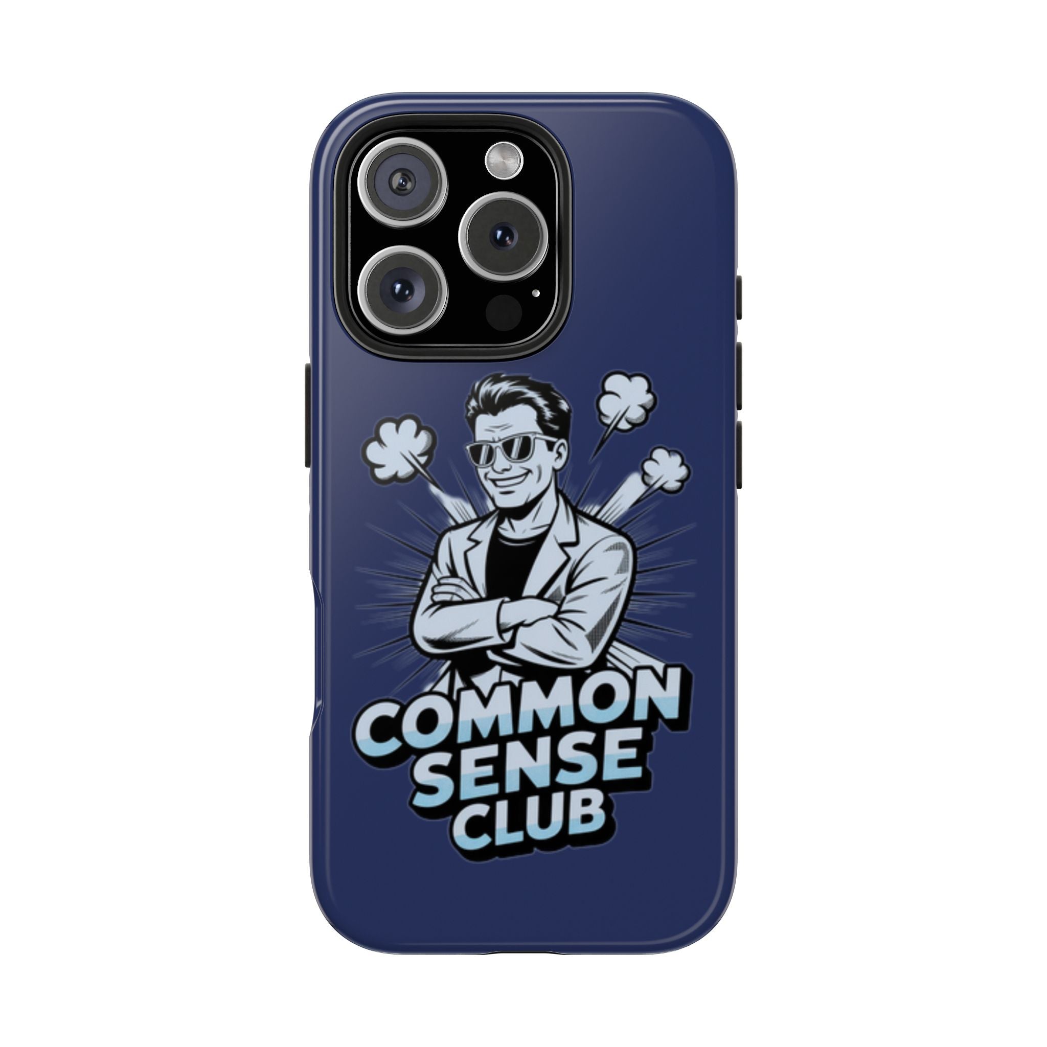 Common Sense Club Phone Case | Funny Conservative iPhone & Samsung Cover | Anti-Woke Retro Illustration Graphic Case
