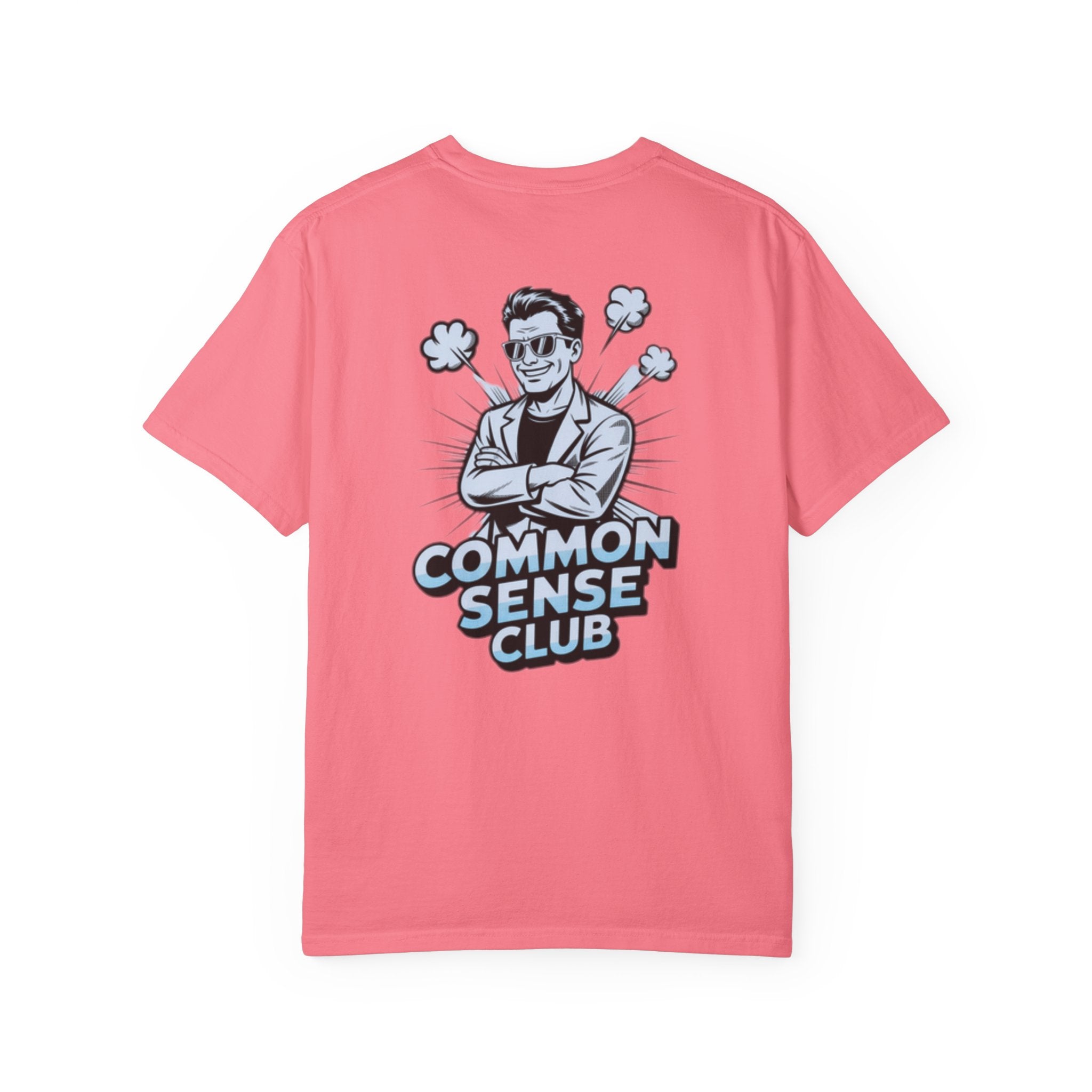 Common Sense Club T-Shirt | Funny Conservative Graphic Tee | Retro Man Illustration Anti-Woke Streetwear Shirt