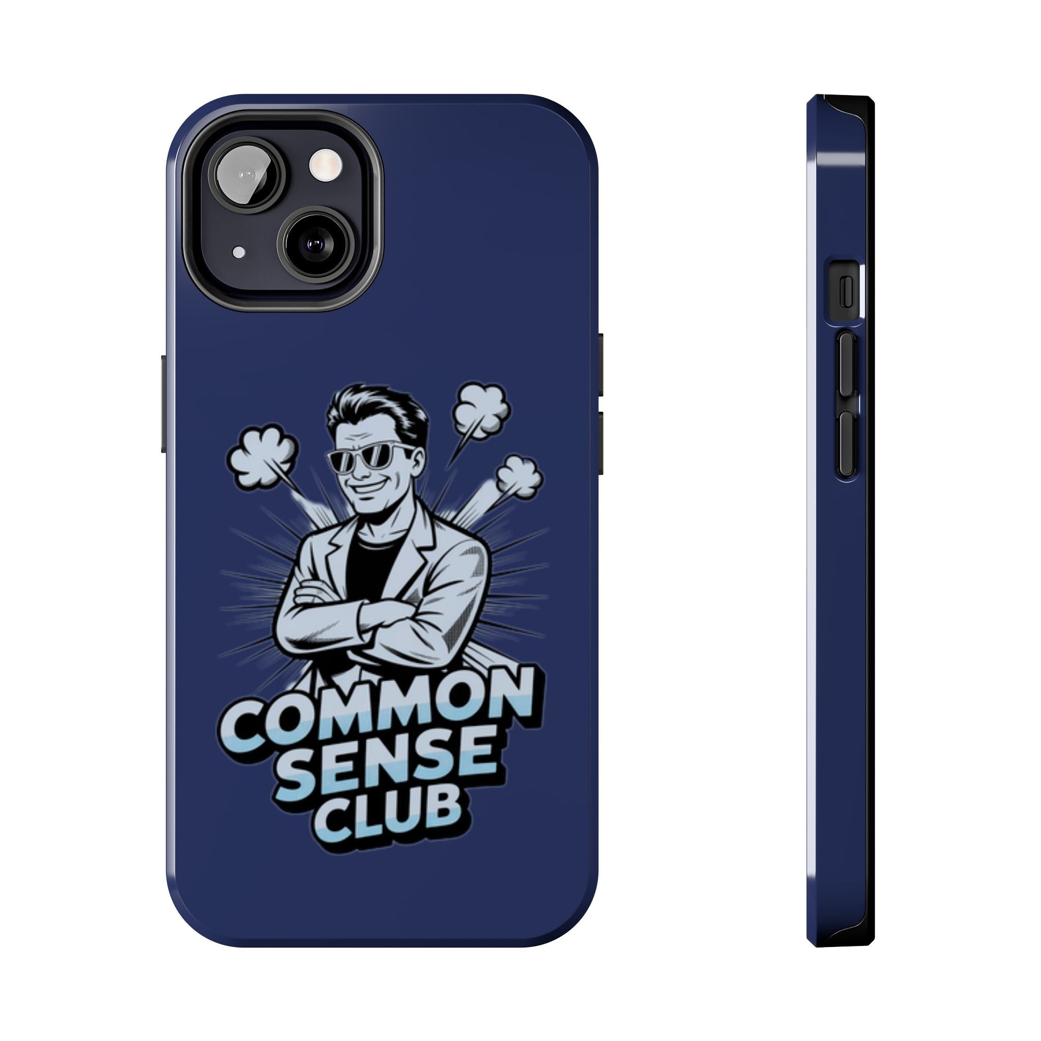 Common Sense Club Phone Case | Funny Conservative iPhone & Samsung Cover | Anti-Woke Retro Illustration Graphic Case