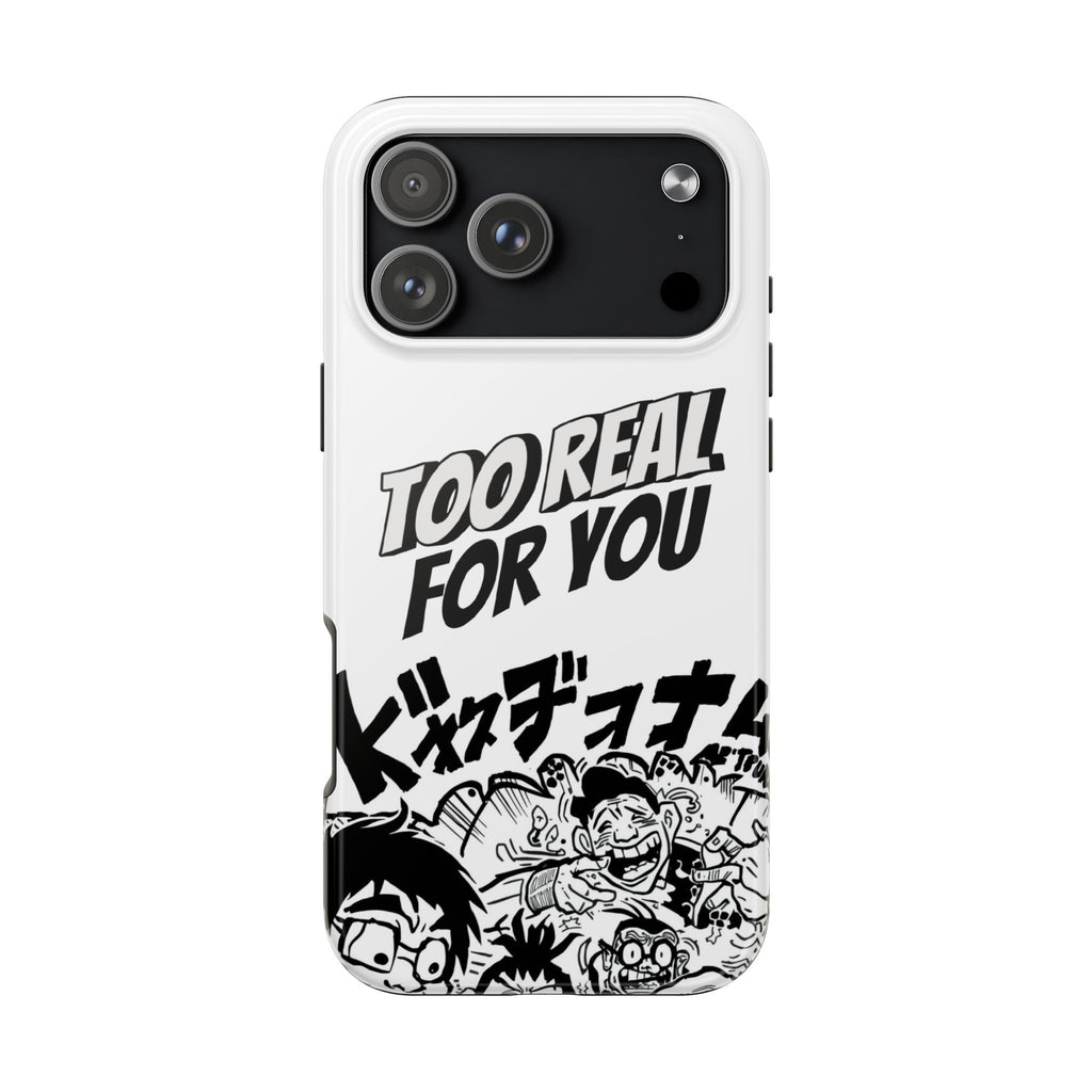 Too Real For You graphic phone case | Manga comic black white iPhone case