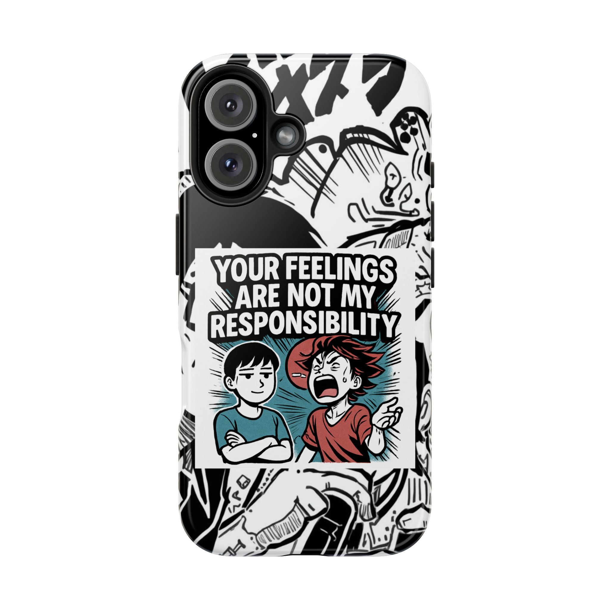 Your Feelings Are Not My Responsibility Phone Case | Funny Conservative Manga Comic iPhone & Samsung Cover