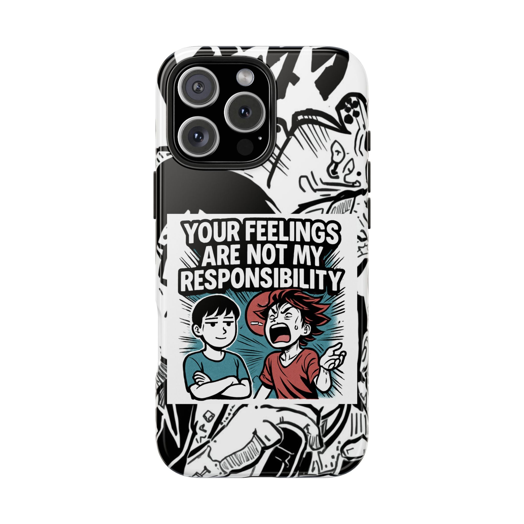Your Feelings Are Not My Responsibility Phone Case | Funny Conservative Manga Comic iPhone & Samsung Cover