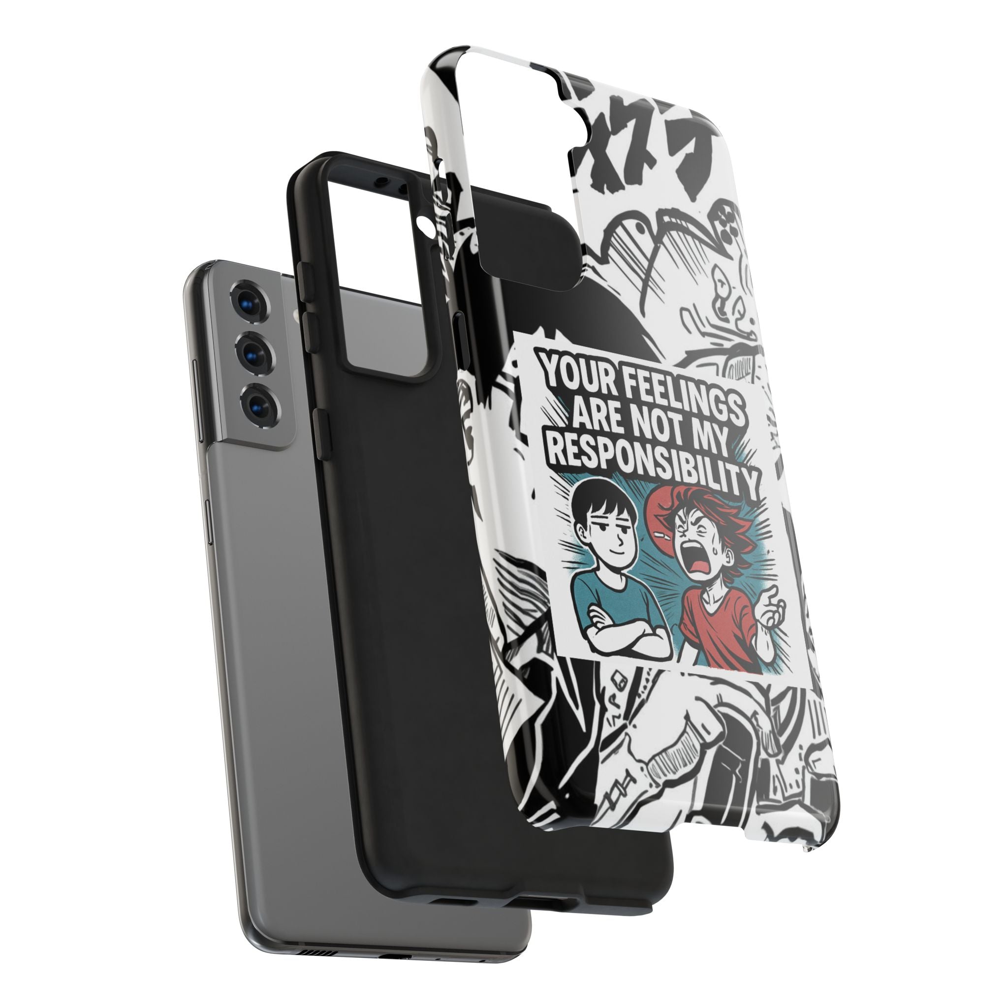 Your Feelings Are Not My Responsibility Phone Case | Funny Conservative Manga Comic iPhone & Samsung Cover