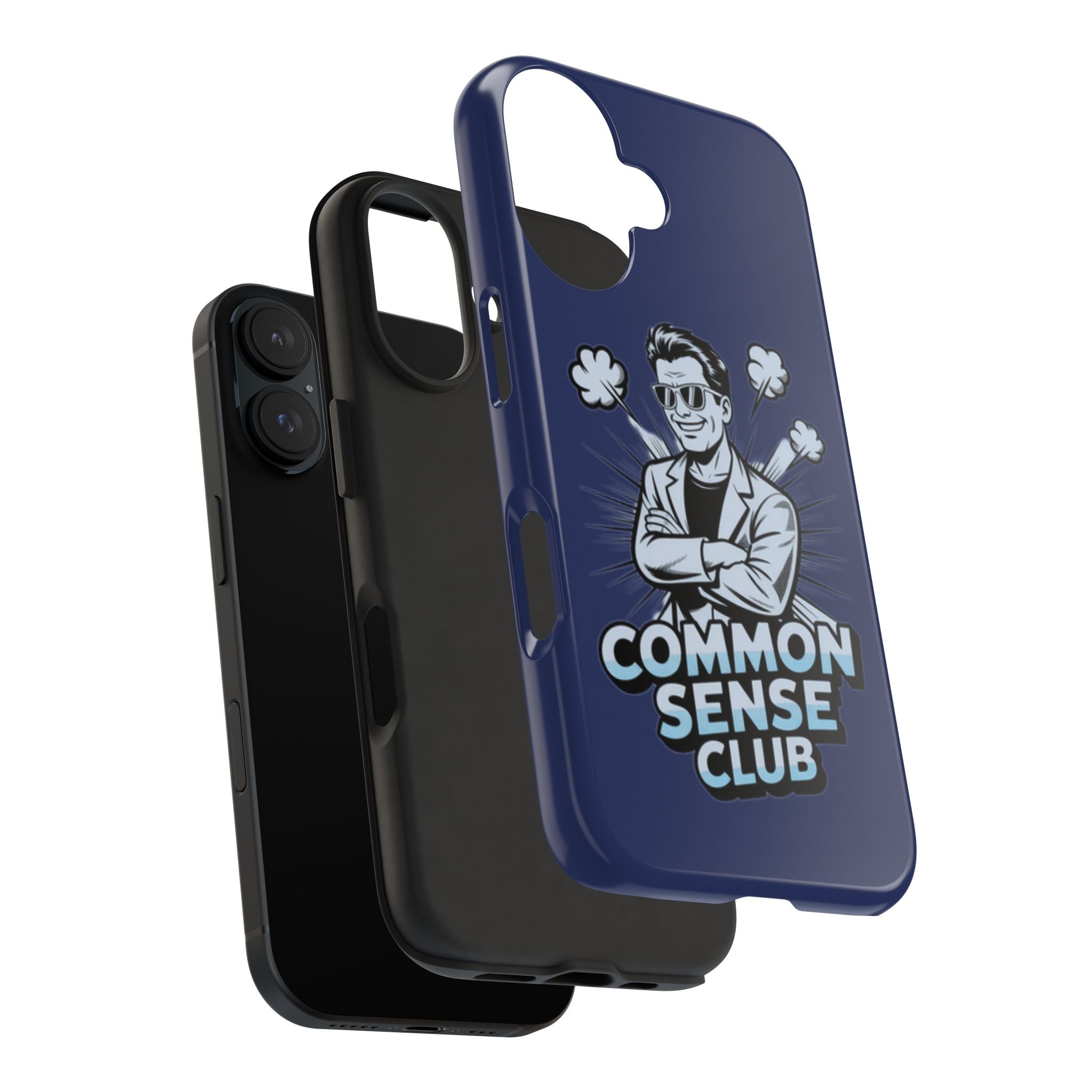 Common Sense Club Phone Case | Funny Conservative iPhone & Samsung Cover | Anti-Woke Retro Illustration Graphic Case