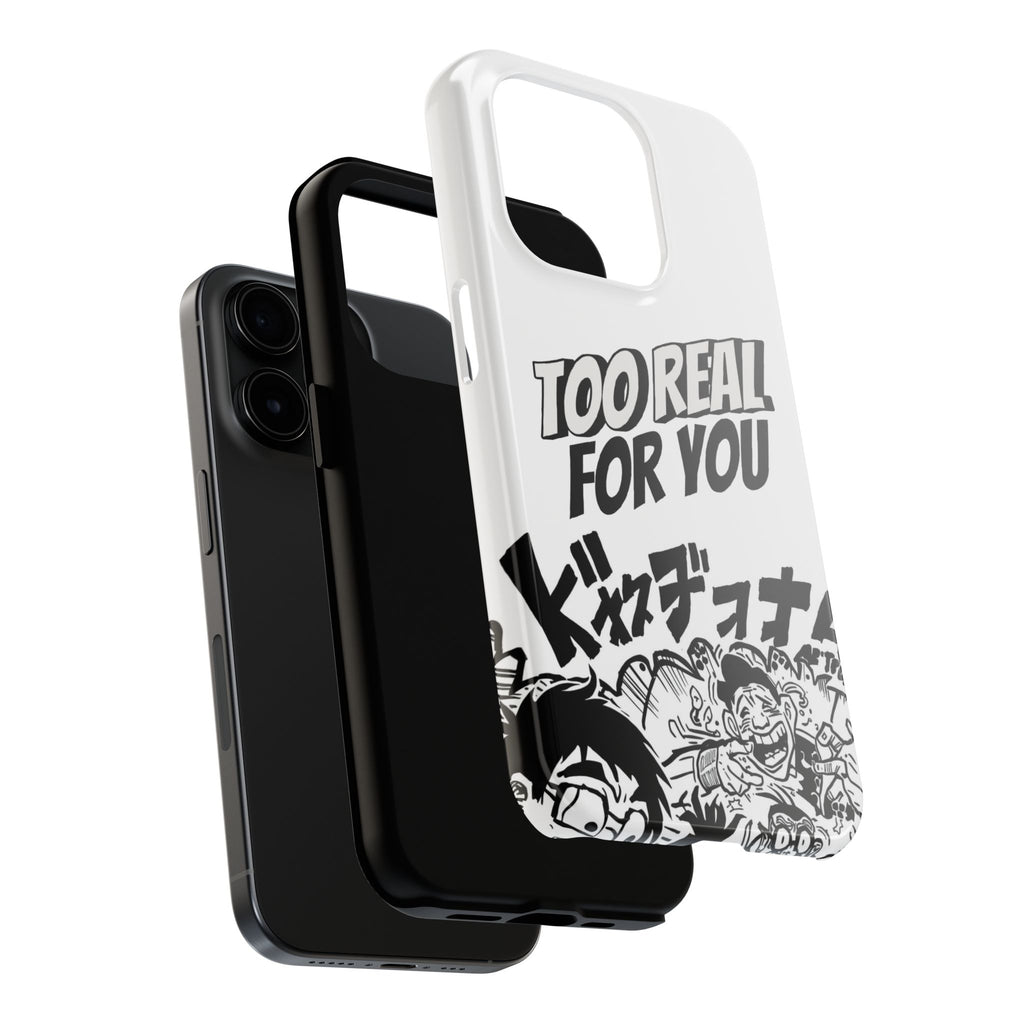 Too Real For You graphic phone case | Manga comic black white iPhone case