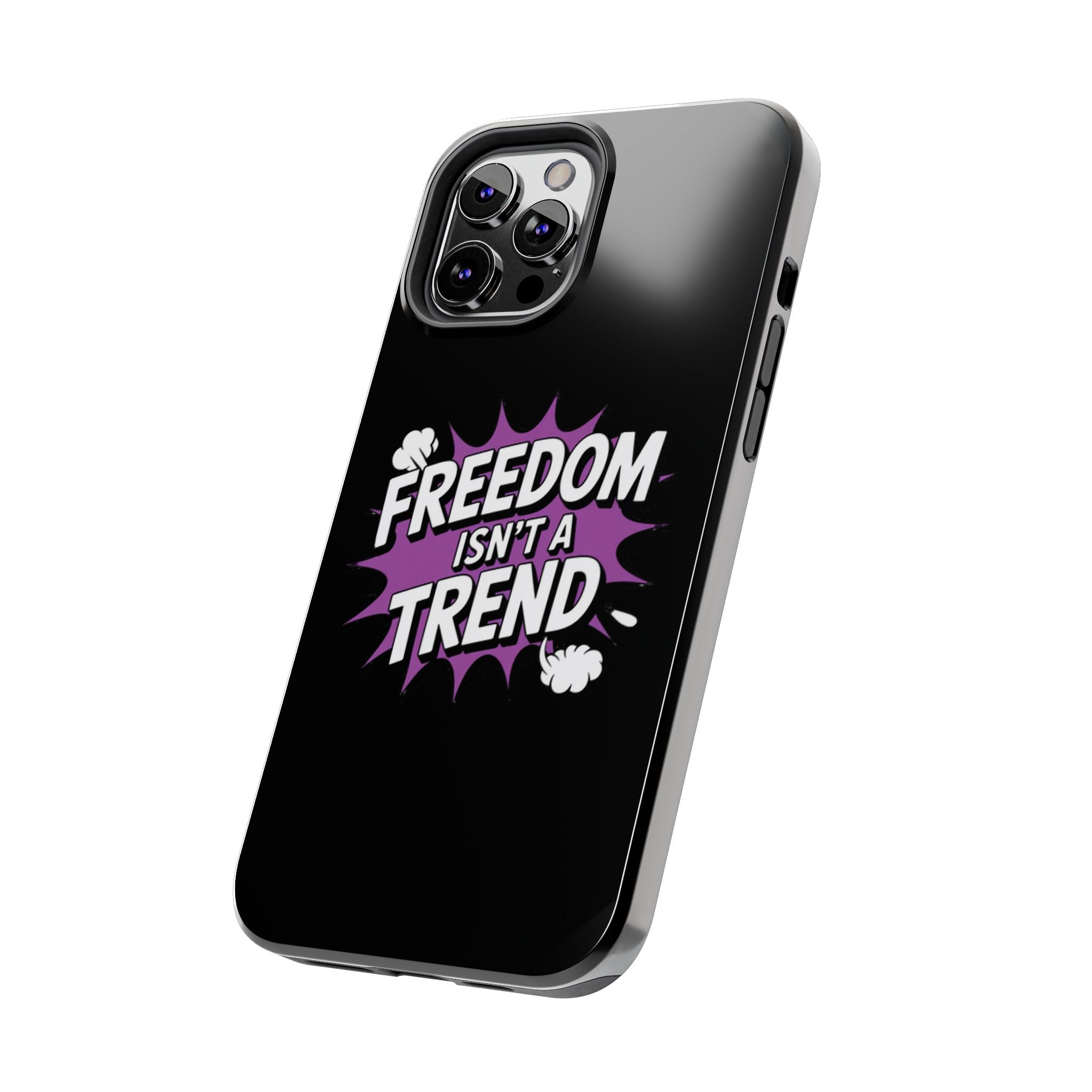 Freedom Isnt a Trend Phone Case | Conservative iPhone & Samsung Cover | Anti-Woke Comic Style Case | Republican Free Speech Accessory