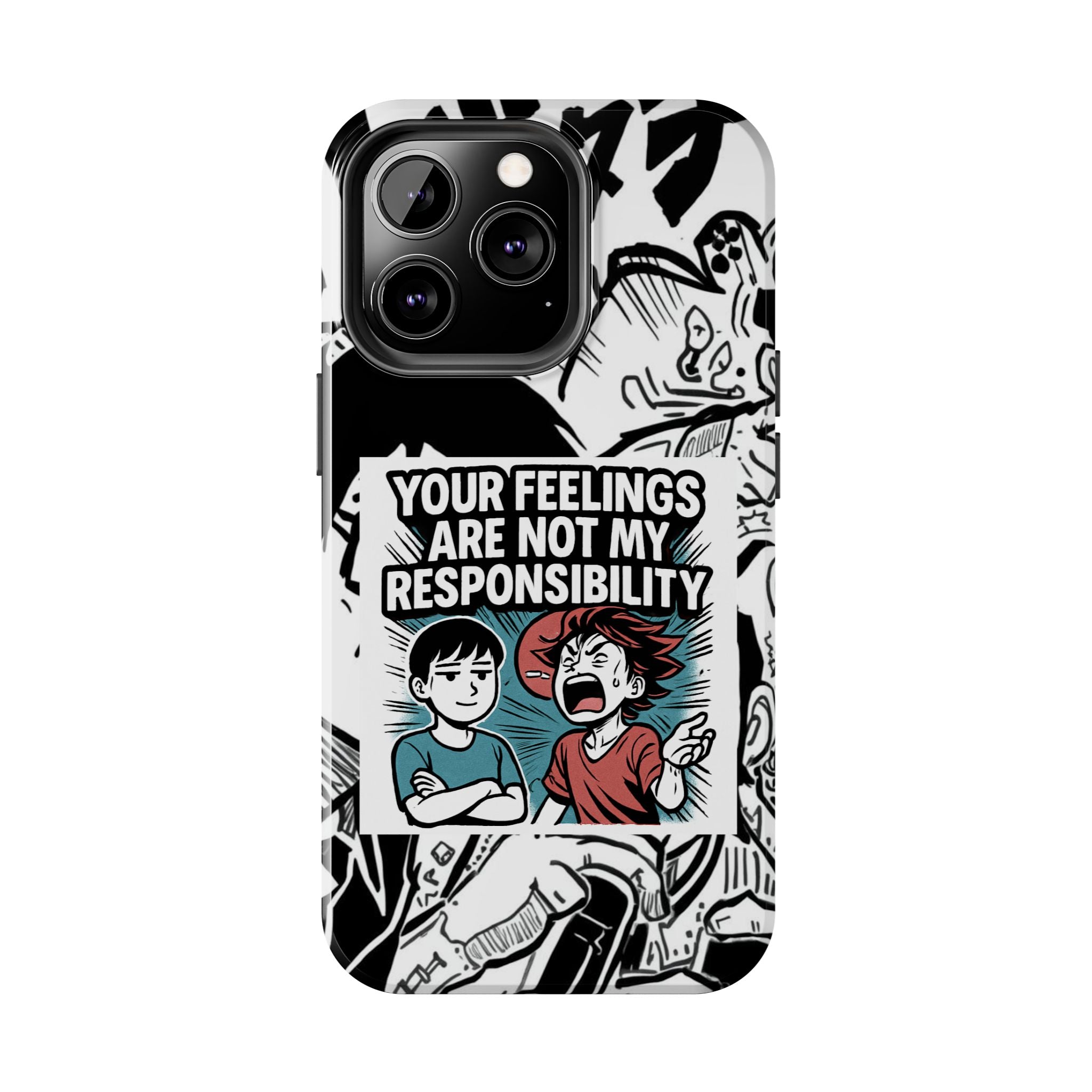 Your Feelings Are Not My Responsibility Phone Case | Funny Conservative Manga Comic iPhone & Samsung Cover