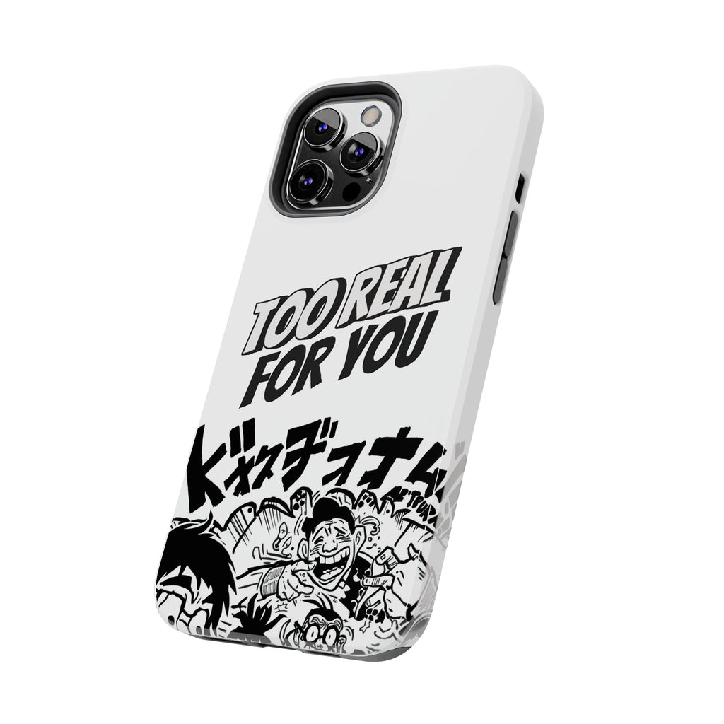 Too Real For You graphic phone case | Manga comic black white iPhone case