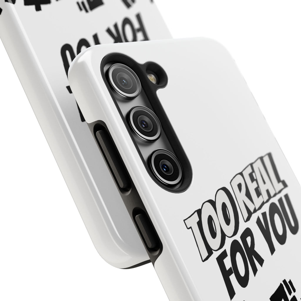 Too Real For You graphic phone case | Manga comic black white iPhone case