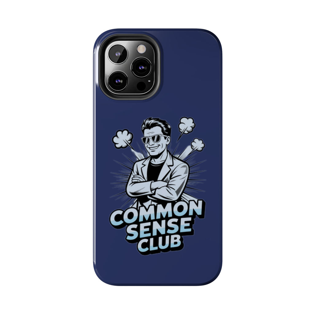 Common Sense Club Phone Case | Funny Conservative iPhone & Samsung Cover | Anti-Woke Retro Illustration Graphic Case