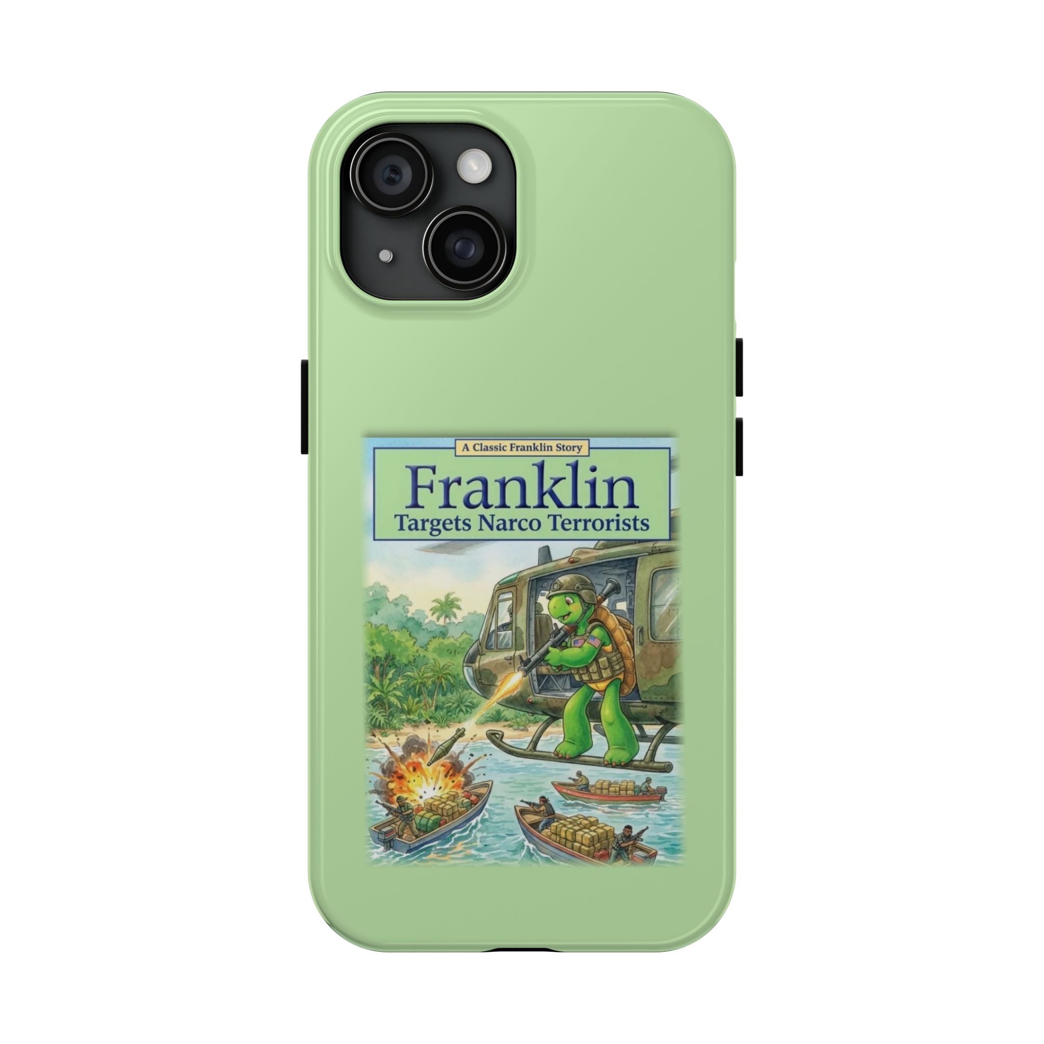 Franklin Targets Narco Terrorists Phone Case | Retro Turtle Graphic iPhone & Samsung Cover