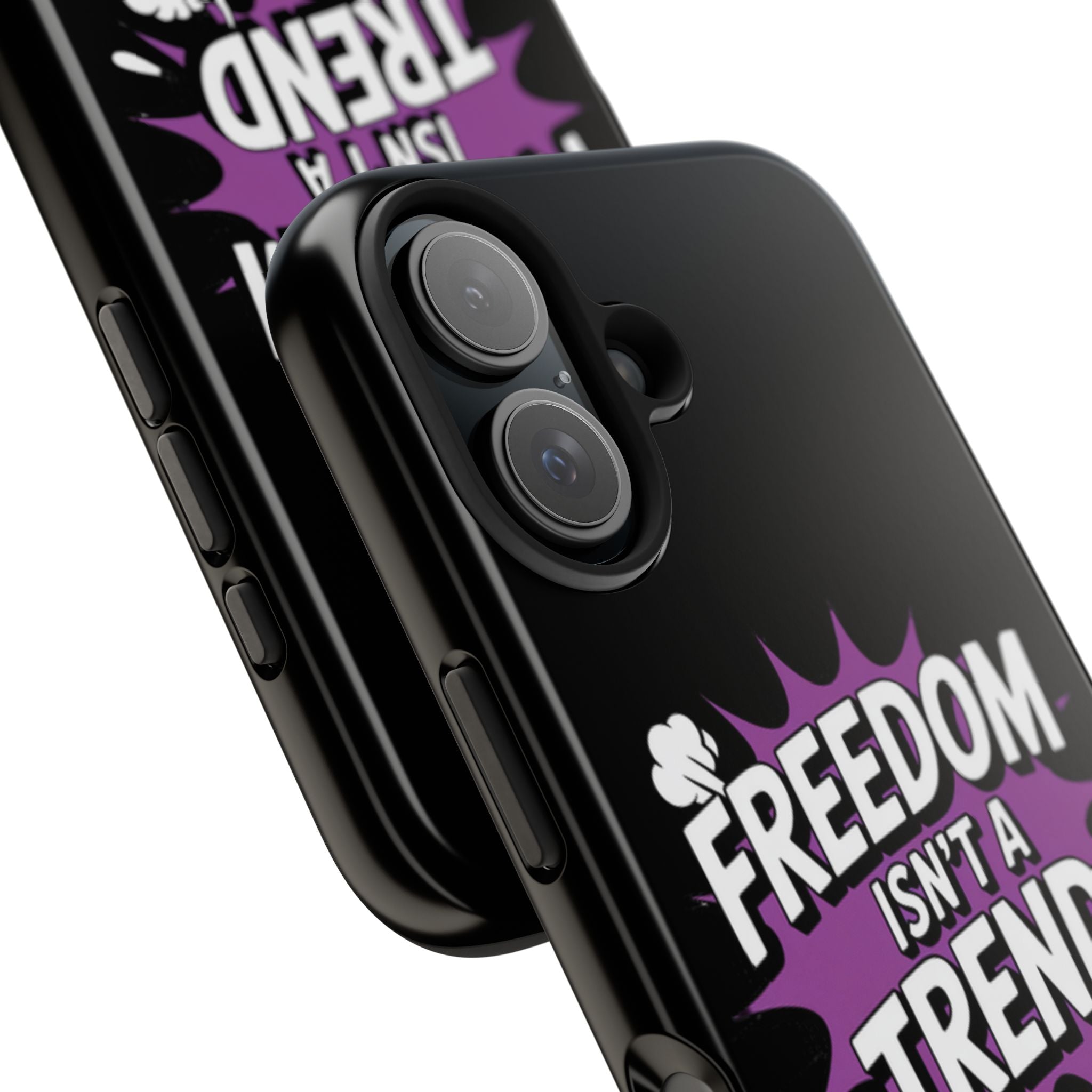 Freedom Isnt a Trend Phone Case | Conservative iPhone & Samsung Cover | Anti-Woke Comic Style Case | Republican Free Speech Accessory