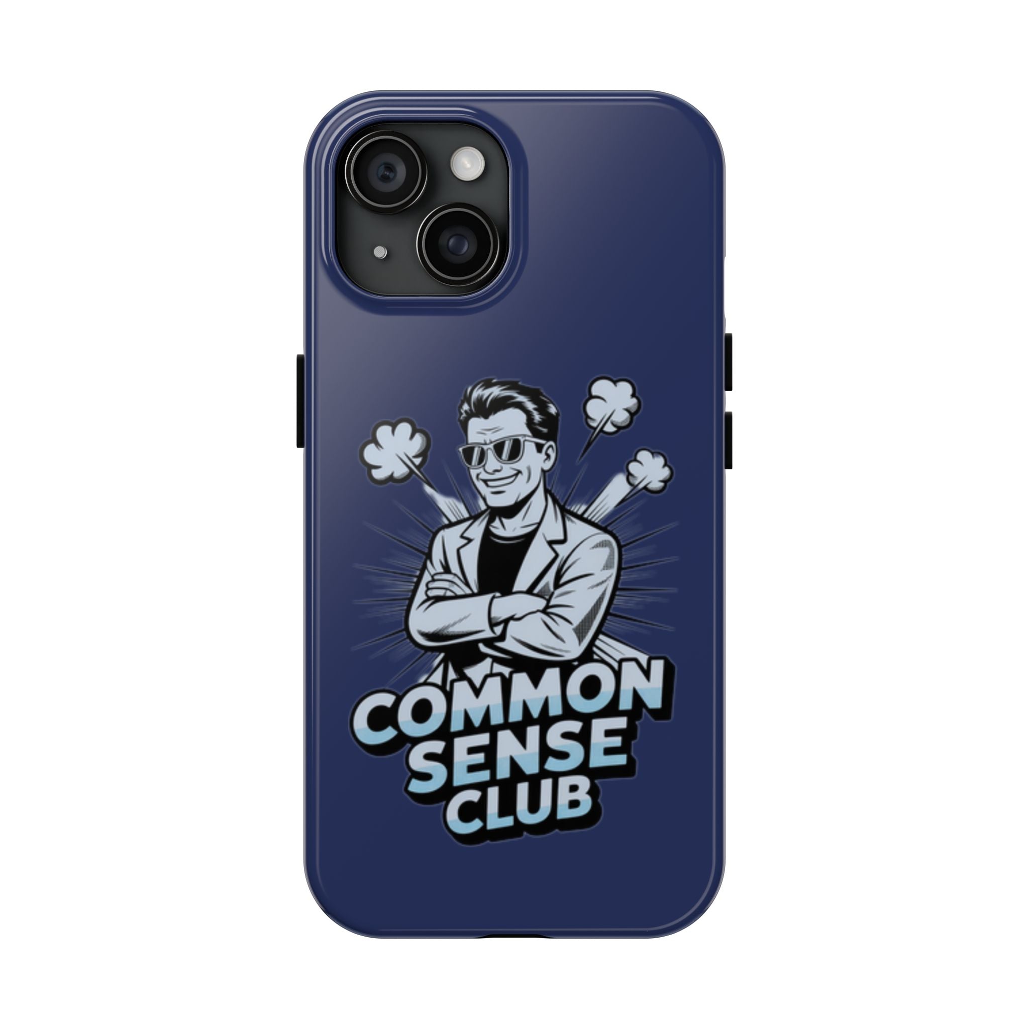 Common Sense Club Phone Case | Funny Conservative iPhone & Samsung Cover | Anti-Woke Retro Illustration Graphic Case