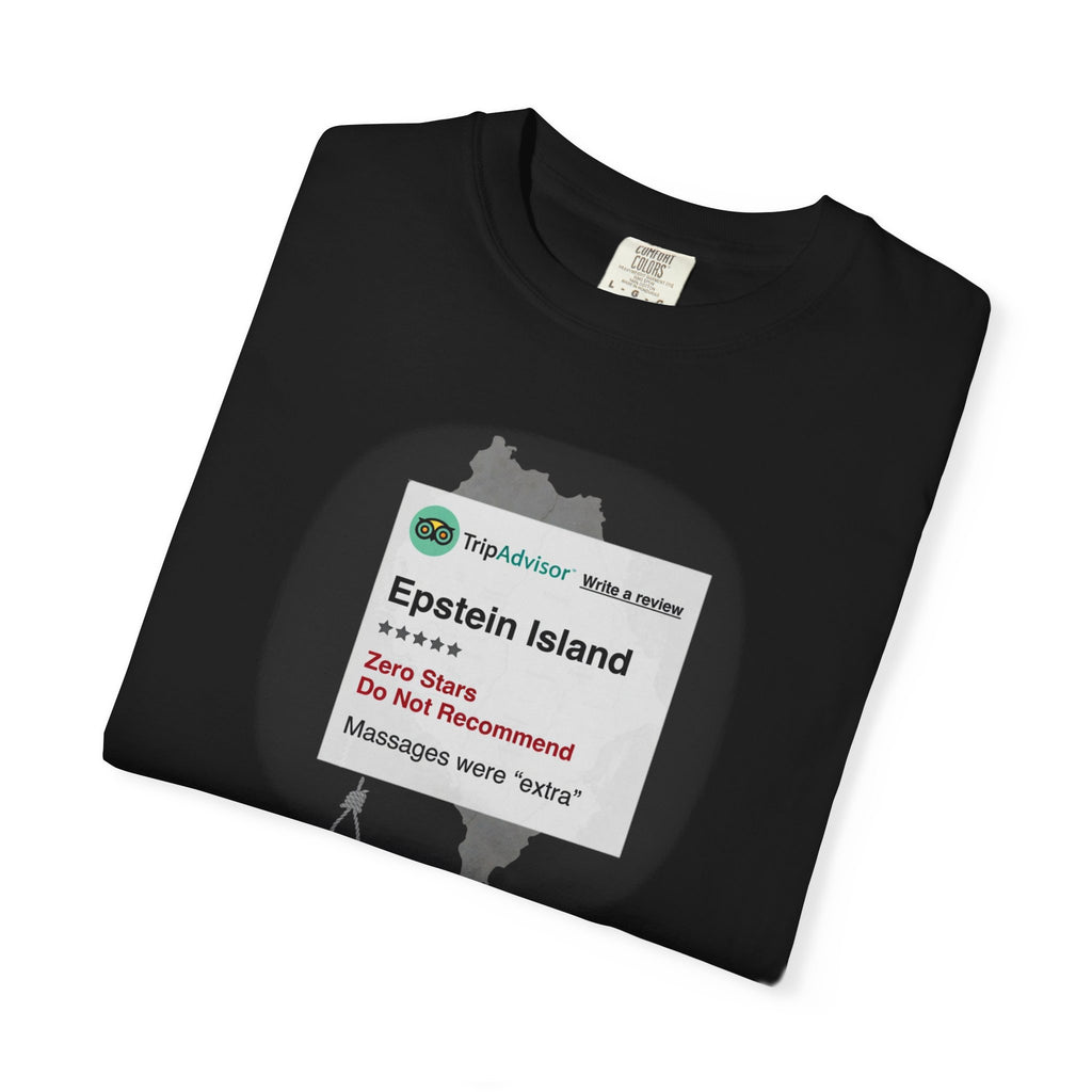 Epstein Island One-Star Review T-Shirt | Political Satire Tee