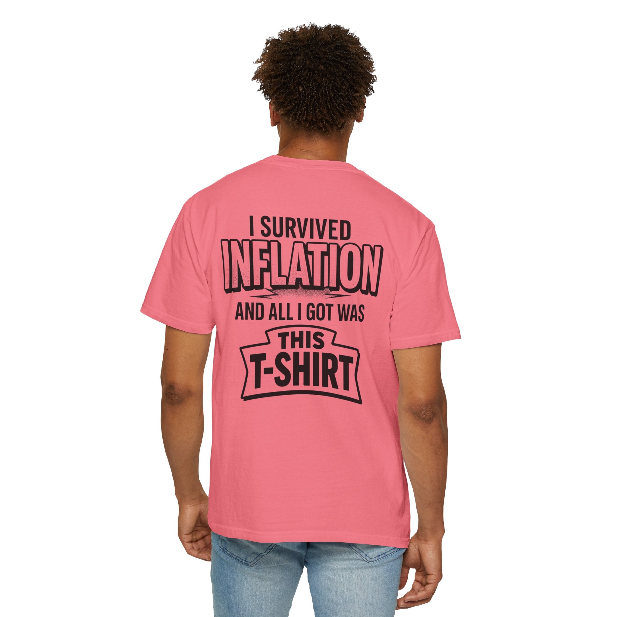 I SURVIVED INFLATION Comfort Colors Tee | Ironic Economic Satire Graphic Shirt