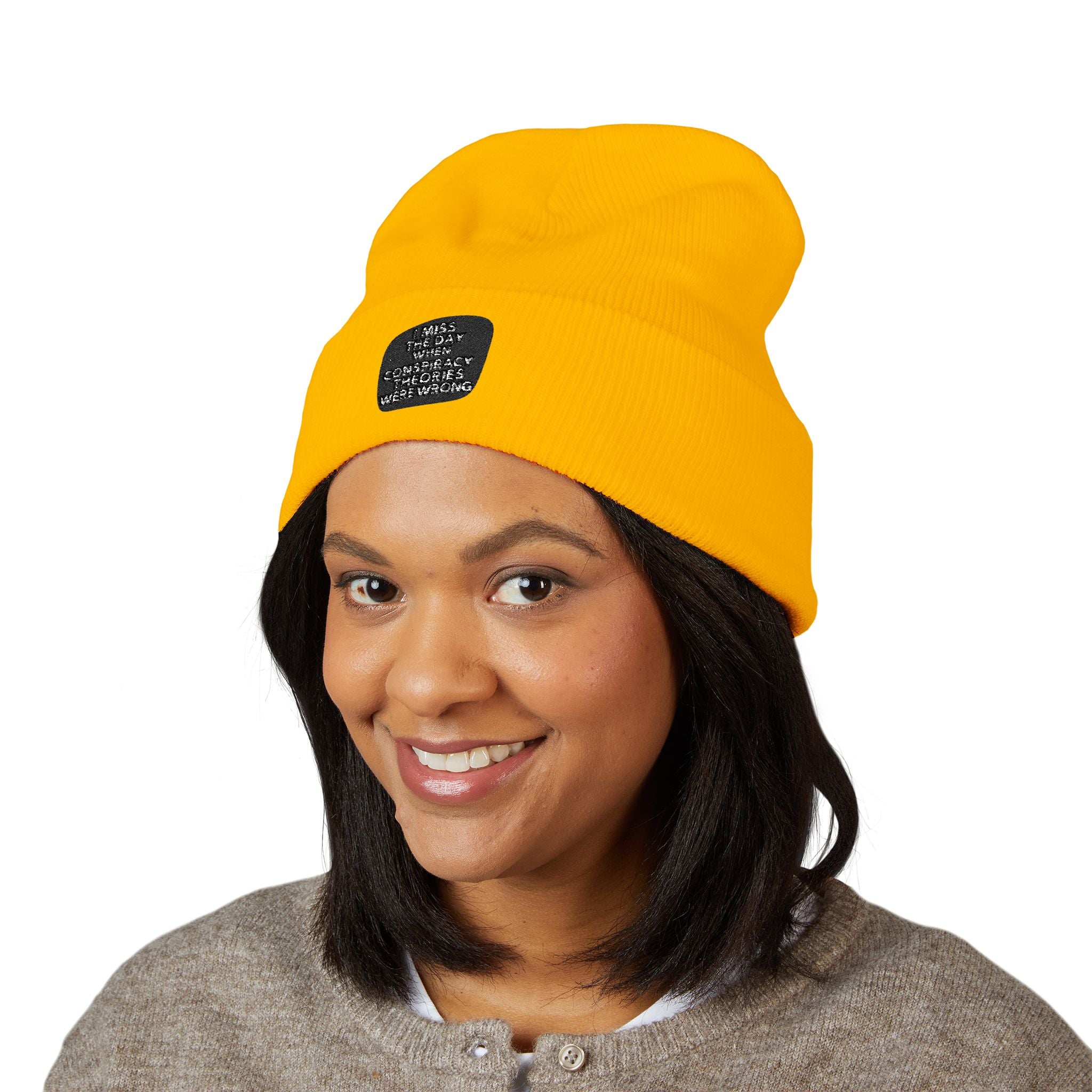 I Miss the Days When Conspiracy Theories Were Wrong Beanie | Retro Cuffed Hat