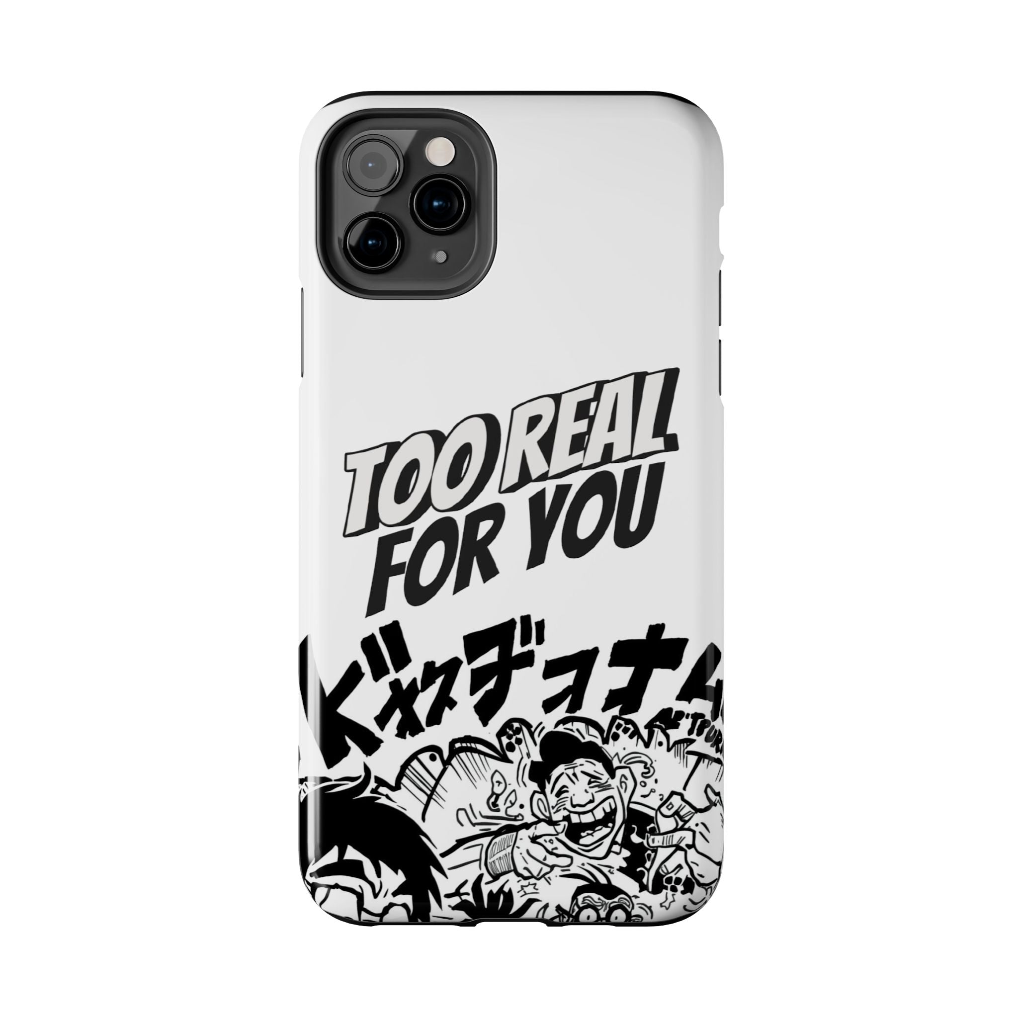 Too Real For You graphic phone case | Manga comic black white iPhone case