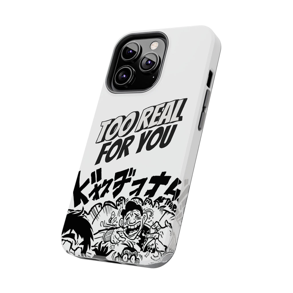 Too Real For You graphic phone case | Manga comic black white iPhone case