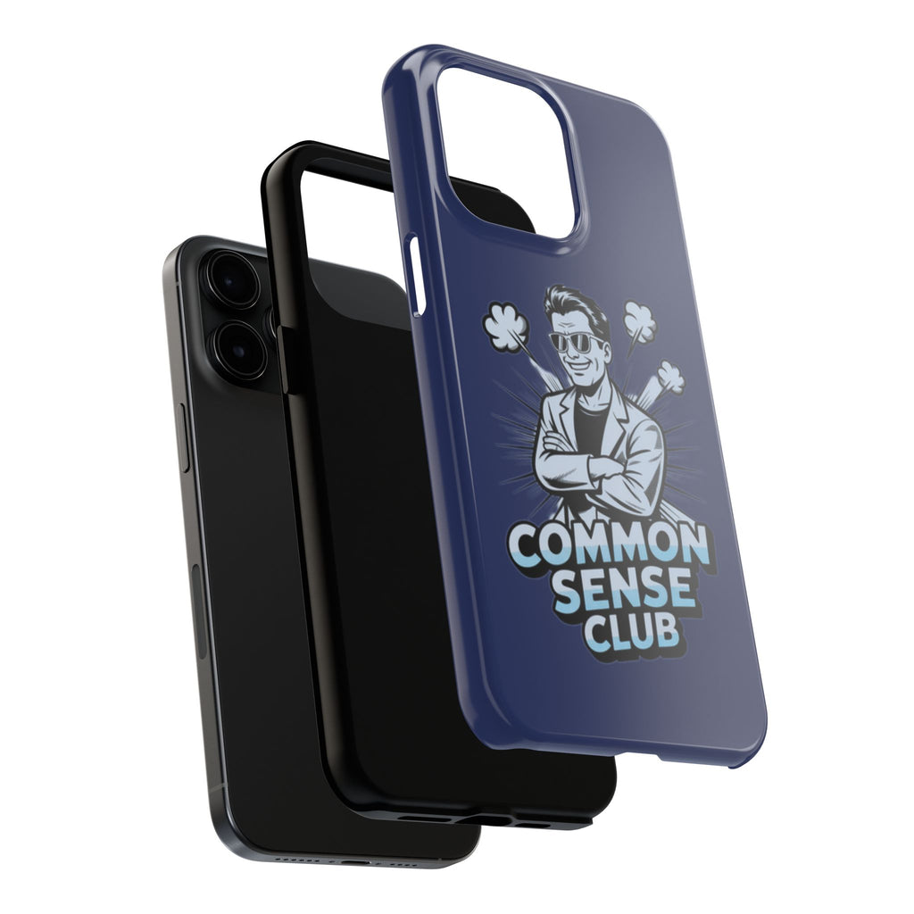 Common Sense Club Phone Case | Funny Conservative iPhone & Samsung Cover | Anti-Woke Retro Illustration Graphic Case