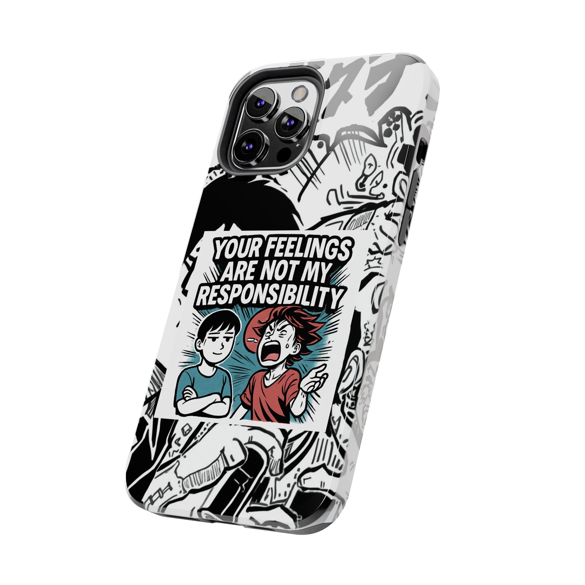 Your Feelings Are Not My Responsibility Phone Case | Funny Conservative Manga Comic iPhone & Samsung Cover