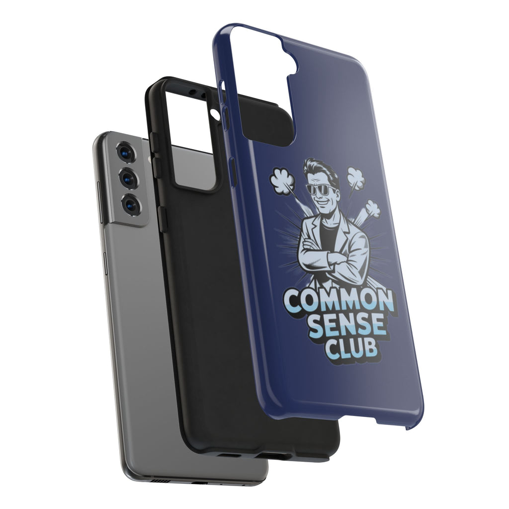 Common Sense Club Phone Case | Funny Conservative iPhone & Samsung Cover | Anti-Woke Retro Illustration Graphic Case